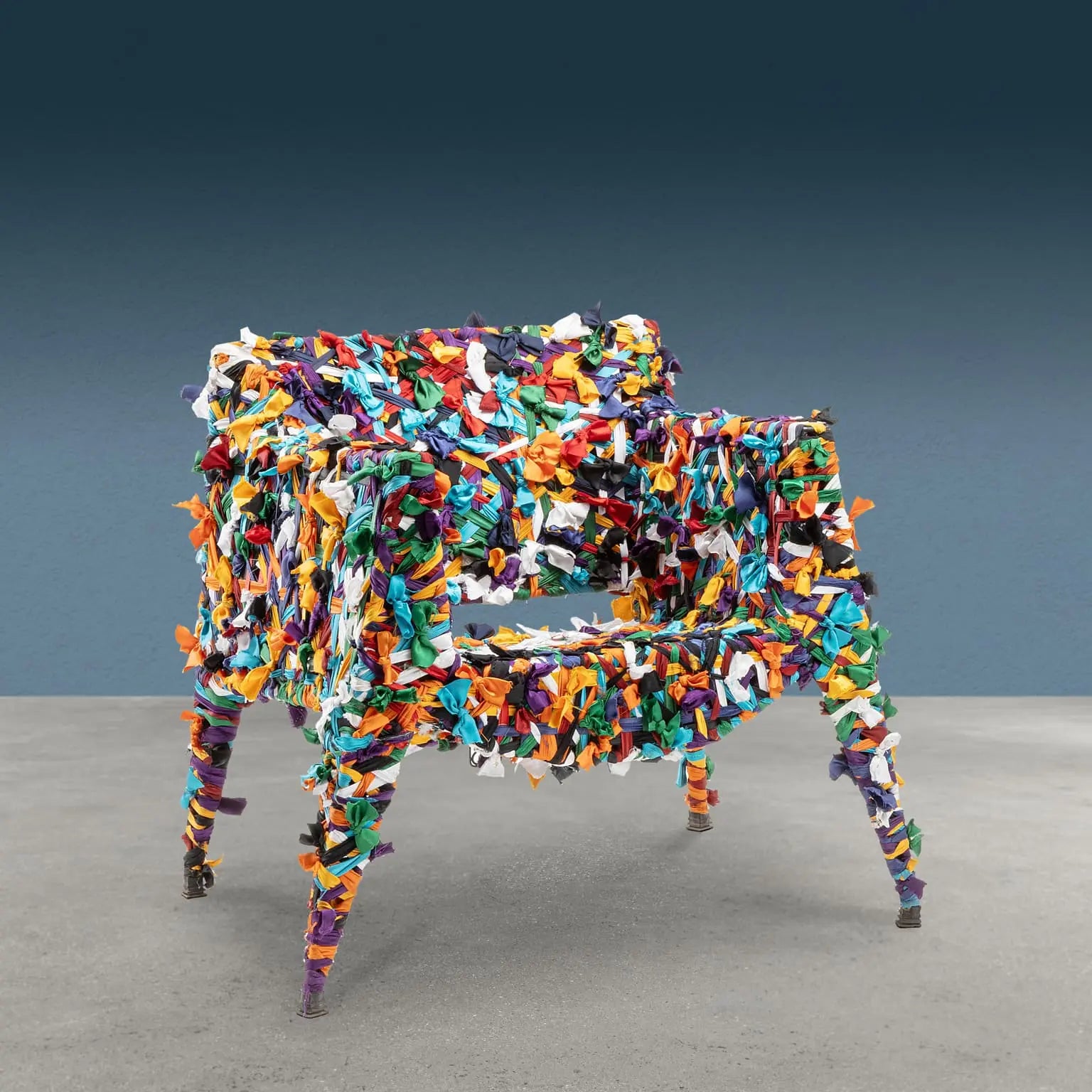 Glass Armchair Fabric Series Iron Design Anacleto Spazzapan - Design Anacleto Spazzapan | Modernism  Armchairs