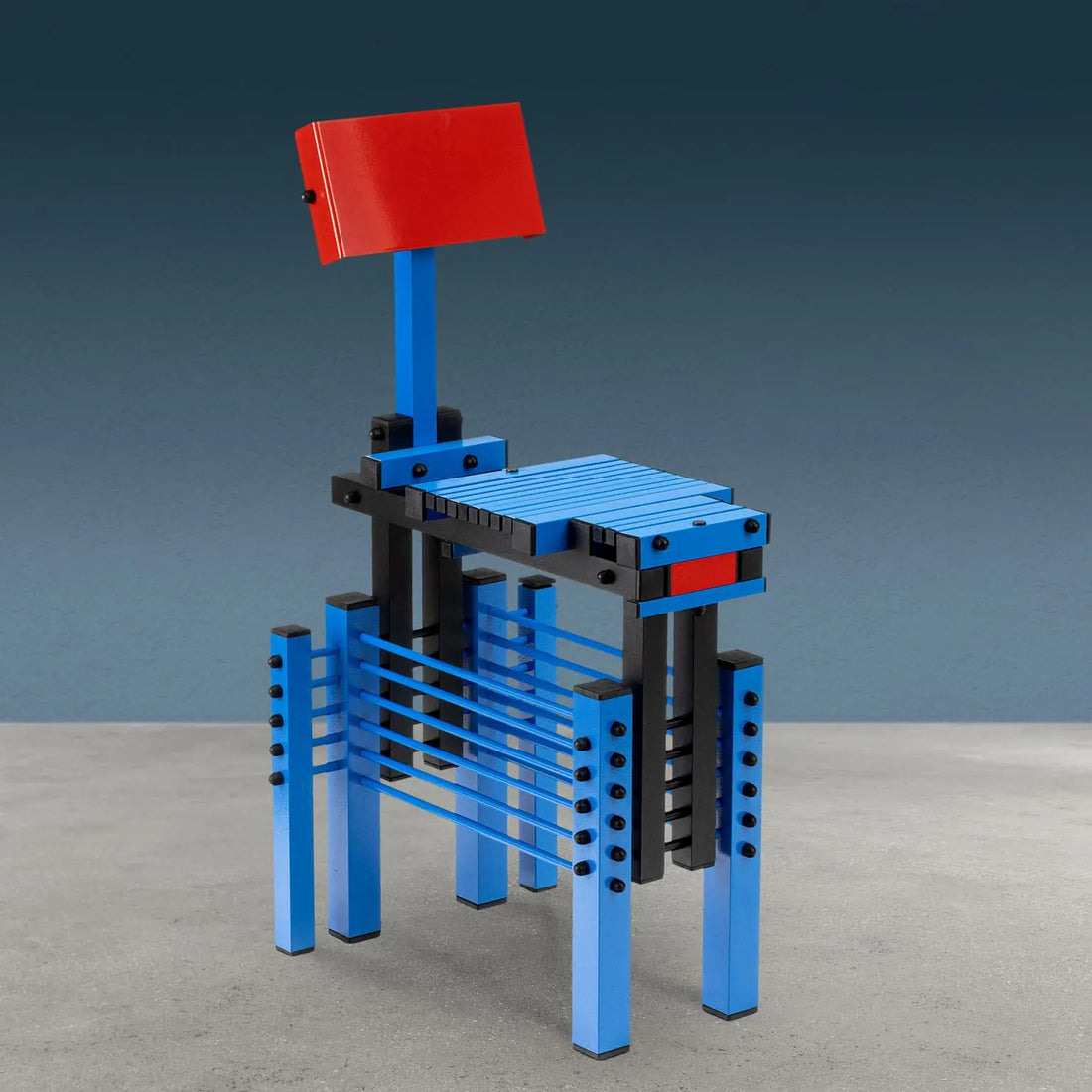 Post-Modern Sculptural Chair Metal Design Anacleto Spazzapan Italy - Design Anacleto Spazzapan | Modernism  Chairs
