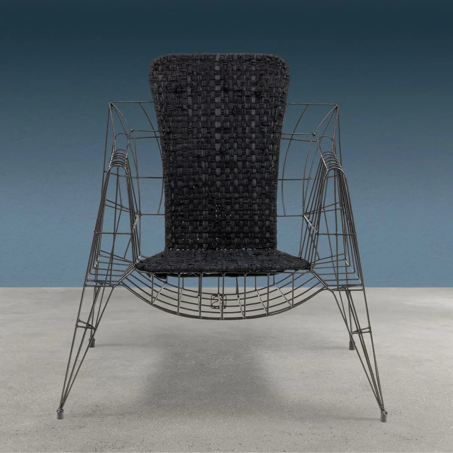 Glass Armchair Minimalisti Series Iron Design Anacleto Spazzapan - Design Anacleto Spazzapan | Modernism  Armchairs