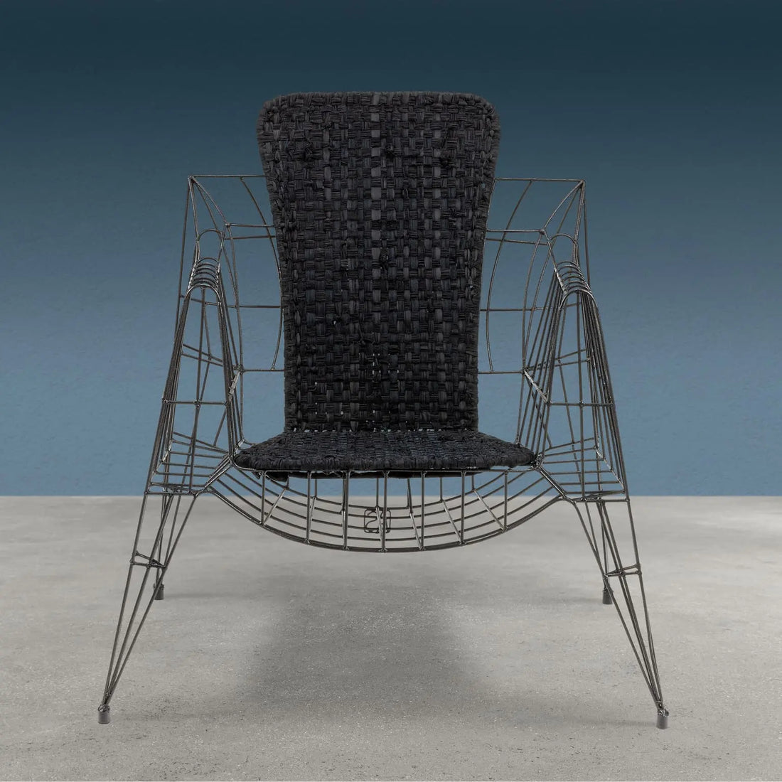 Glass Armchair Minimalisti Series Iron Design Anacleto Spazzapan - Design Anacleto Spazzapan | Modernism  Armchairs