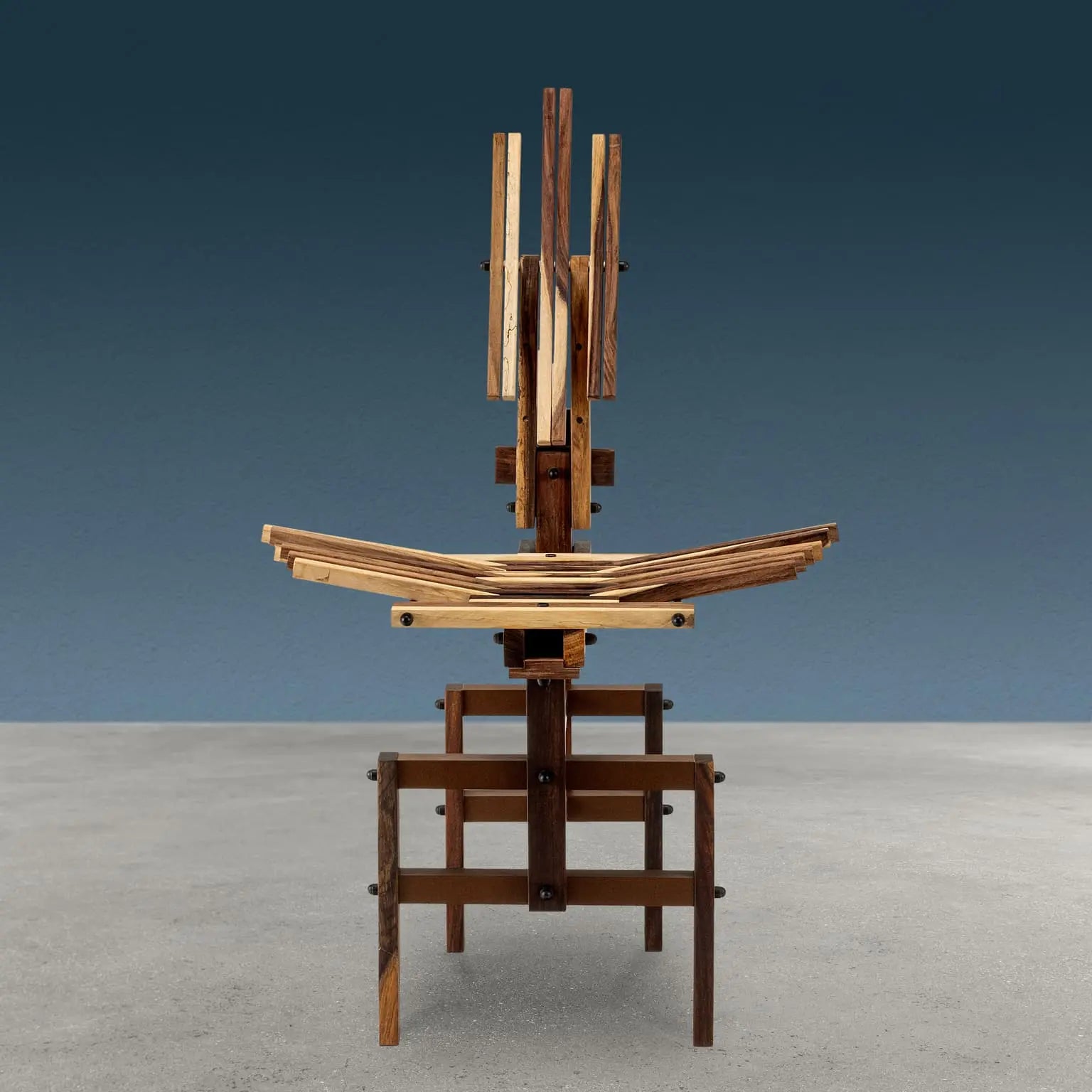Post-Modern Sculptural Chair Wood Design Anacleto Spazzapan - Design Anacleto Spazzapan | Modernism  Chairs