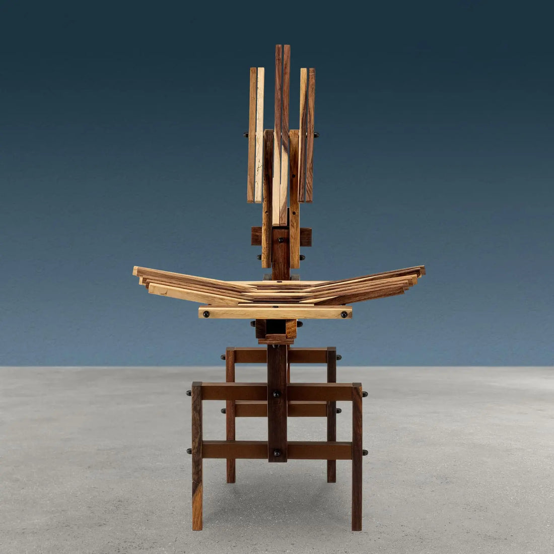 Post-Modern Sculptural Chair Wood Design Anacleto Spazzapan - Design Anacleto Spazzapan | Modernism  Chairs
