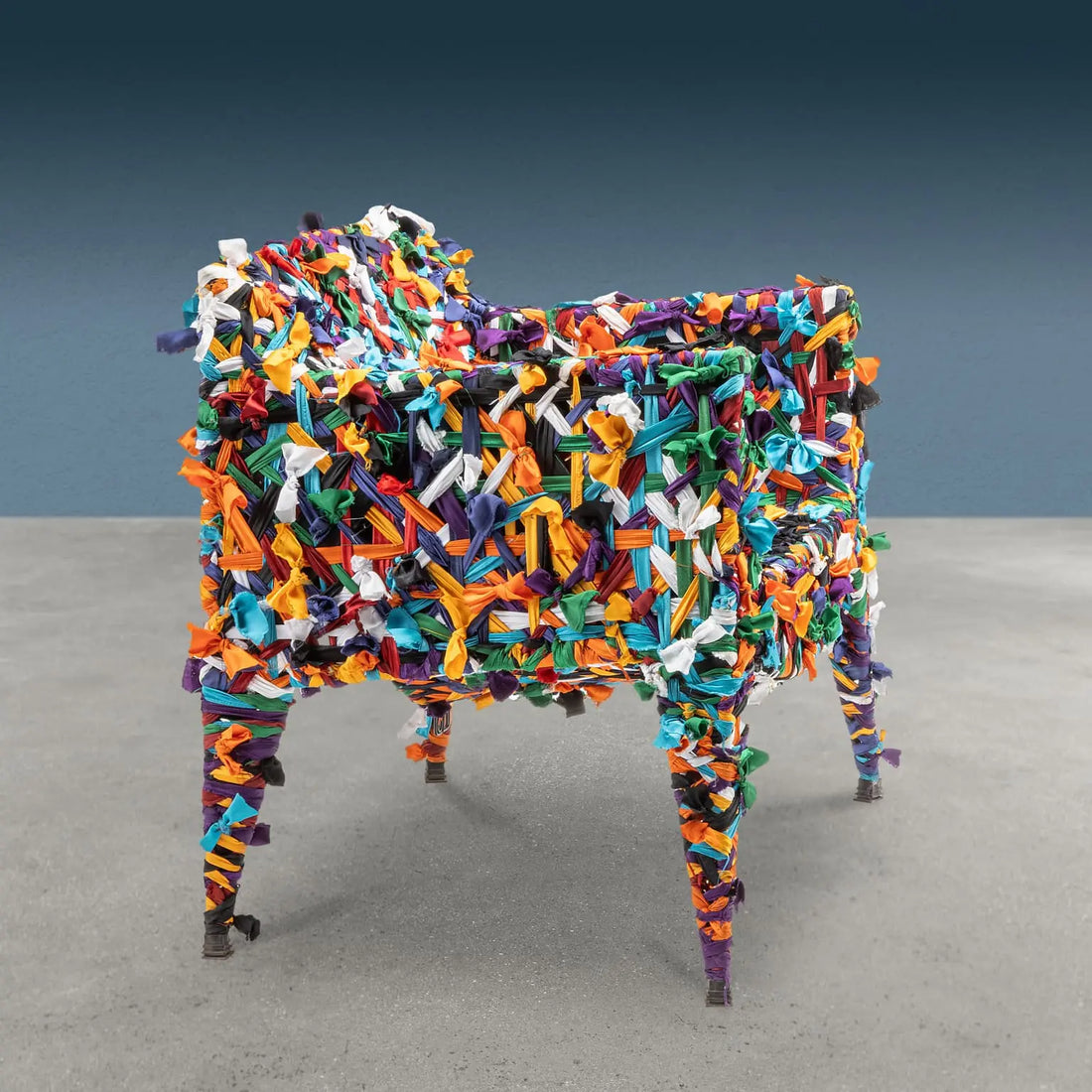 Glass Armchair Fabric Series Iron Design Anacleto Spazzapan - Design Anacleto Spazzapan | Modernism  Armchairs