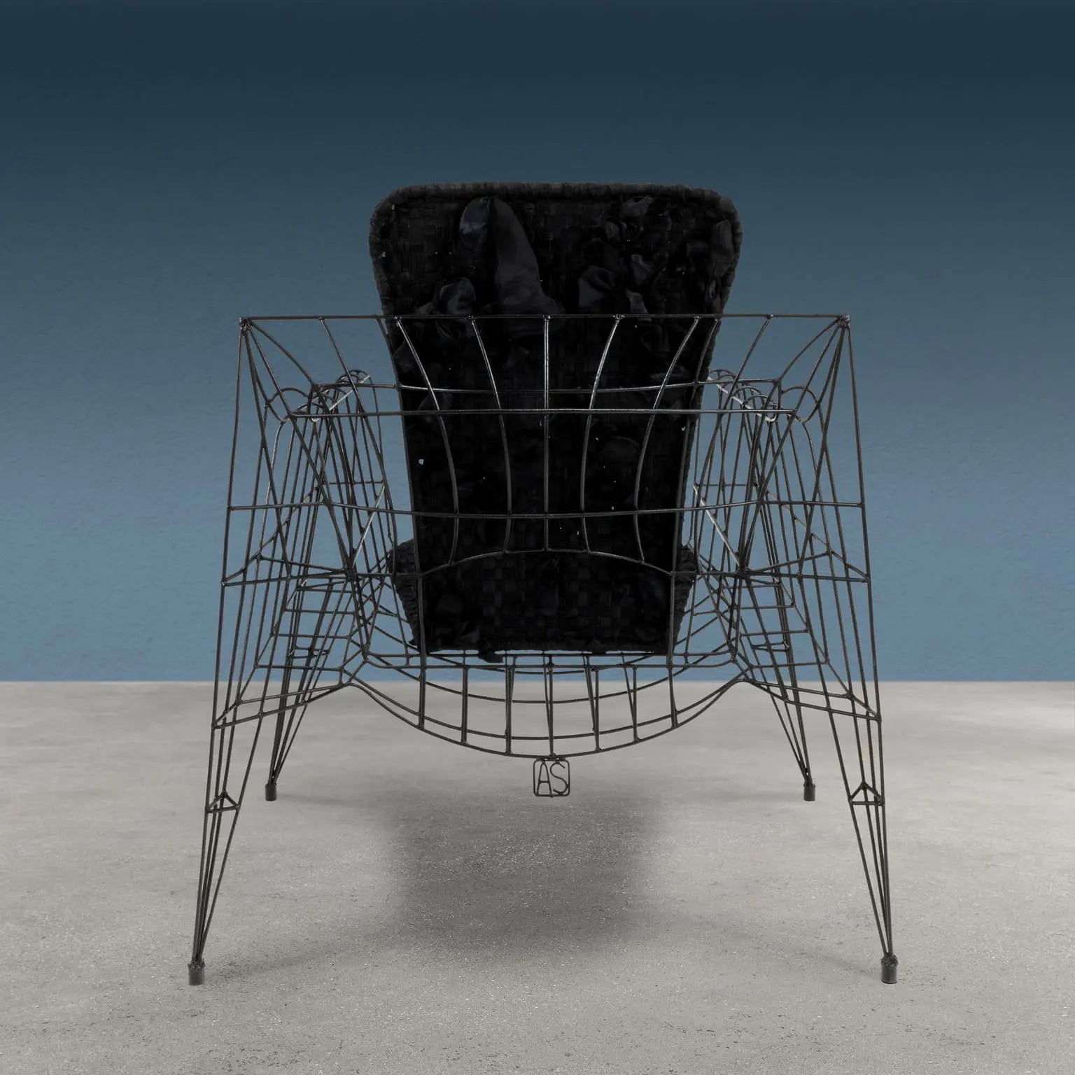 Glass Armchair Minimalisti Series Iron Design Anacleto Spazzapan - Design Anacleto Spazzapan | Modernism  Armchairs