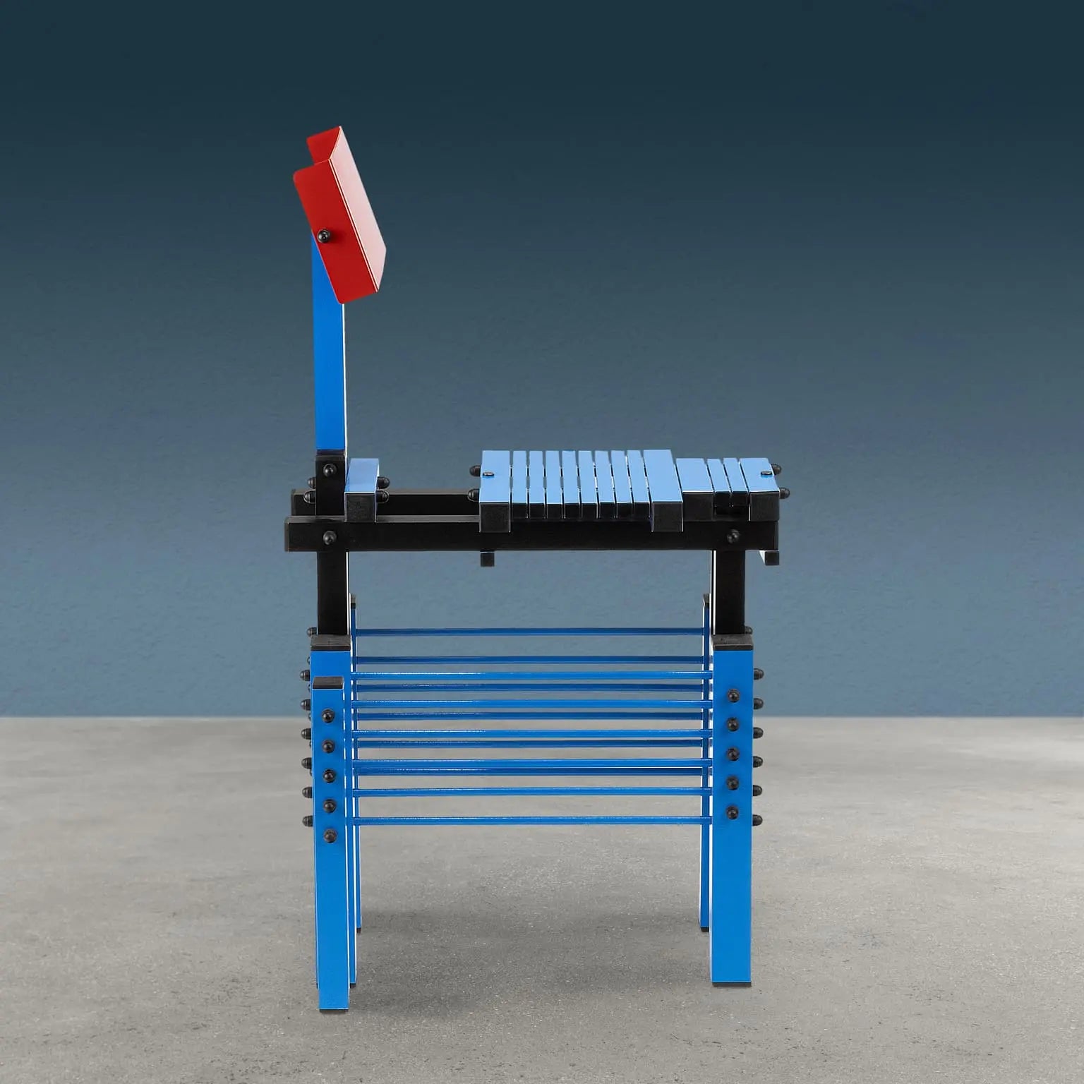 Post-Modern Sculptural Chair Metal Design Anacleto Spazzapan Italy - Design Anacleto Spazzapan | Modernism  Chairs