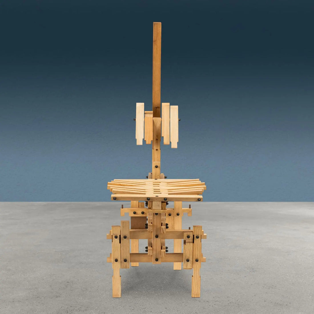 Post-Modern Sculptural Chair Wood Design Anacleto Spazzapan