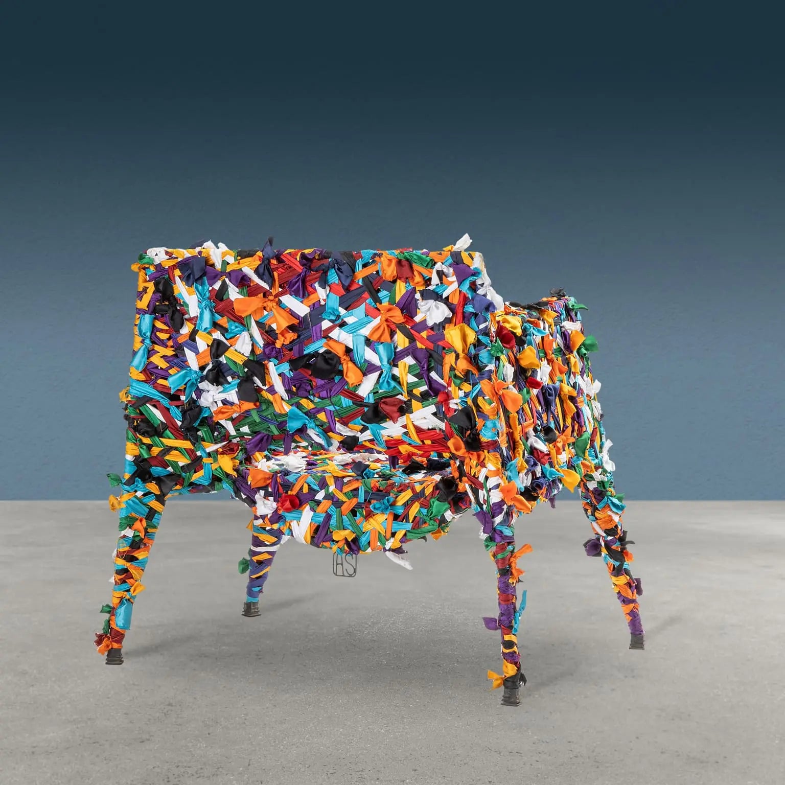 Glass Armchair Fabric Series Iron Design Anacleto Spazzapan - Design Anacleto Spazzapan | Modernism  Armchairs