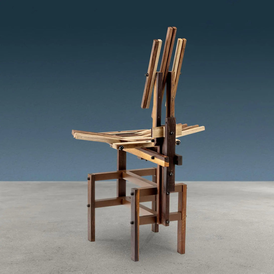 Post-Modern Sculptural Chair Wood Design Anacleto Spazzapan - Design Anacleto Spazzapan | Modernism  Chairs
