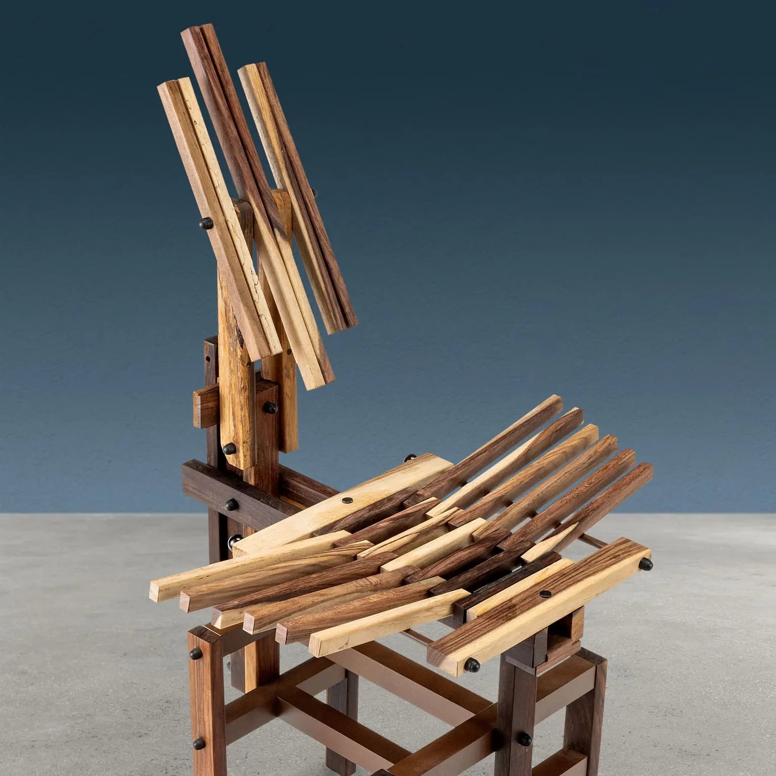 Post-Modern Sculptural Chair Wood Design Anacleto Spazzapan - Design Anacleto Spazzapan | Modernism  Chairs