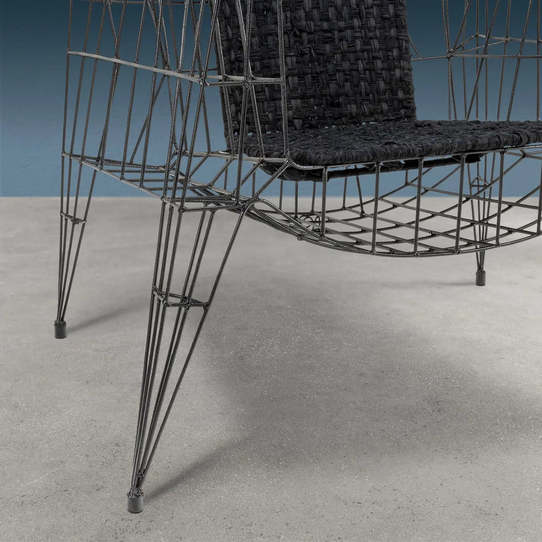 Glass Armchair Minimalisti Series Iron Design Anacleto Spazzapan - Design Anacleto Spazzapan | Modernism  Armchairs