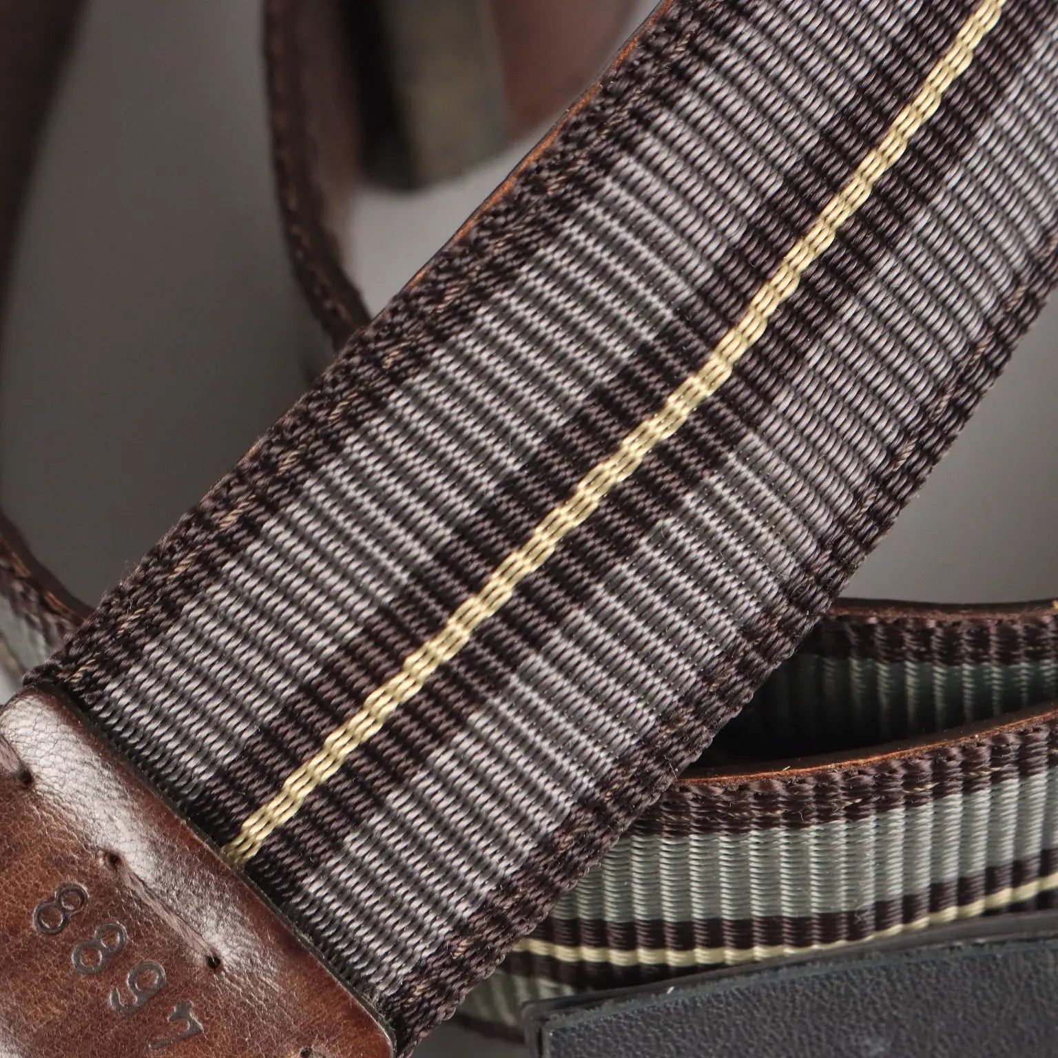 Second Hand Belt Orciani Leather Canvas Buckle Italy | Clothing & House Linens | Second hand