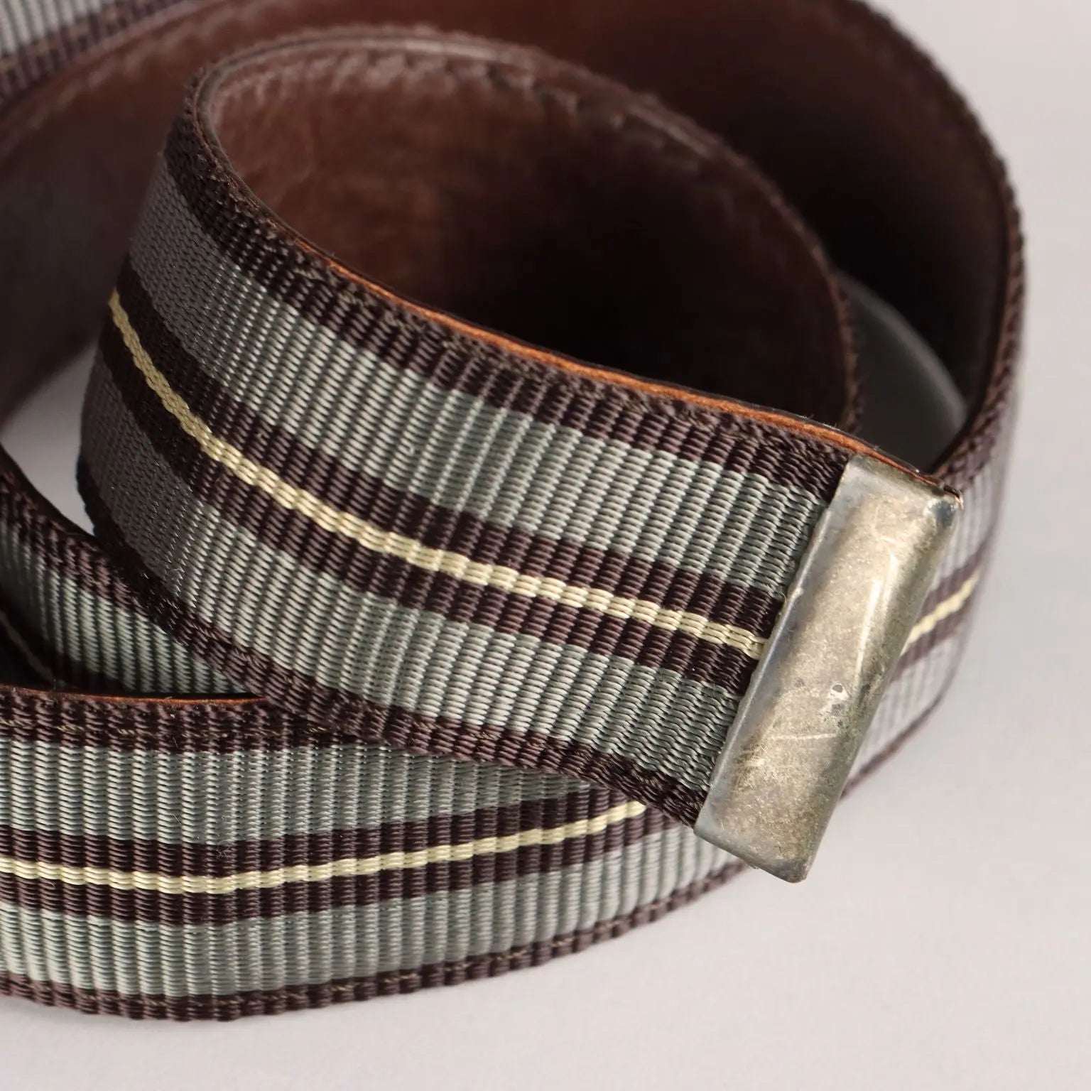 Second Hand Belt Orciani Leather Canvas Buckle Italy | Clothing & House Linens | Second hand