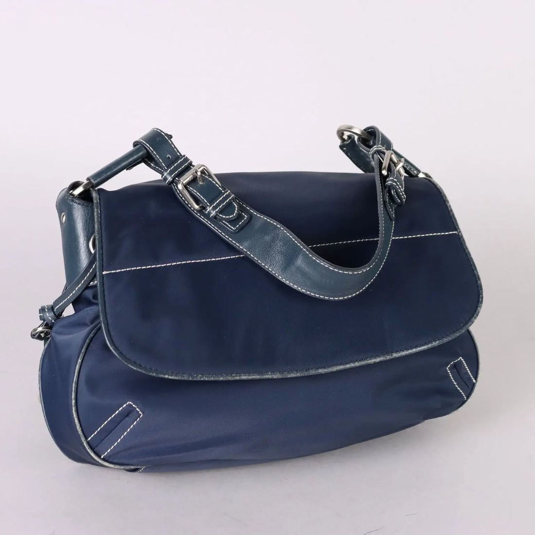 Second Hand Bag by Furla Blue Leather Nylon Italy - Nylon and Leather | Clothing & House Linens | Second hand