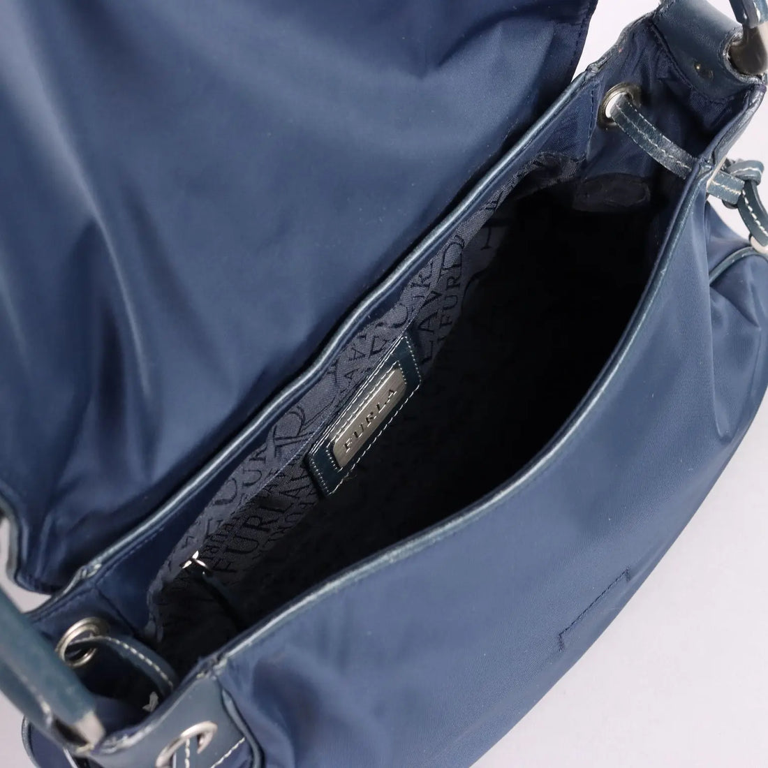 Second Hand Bag by Furla Blue Leather Nylon Italy - Nylon and Leather | Clothing & House Linens | Second hand