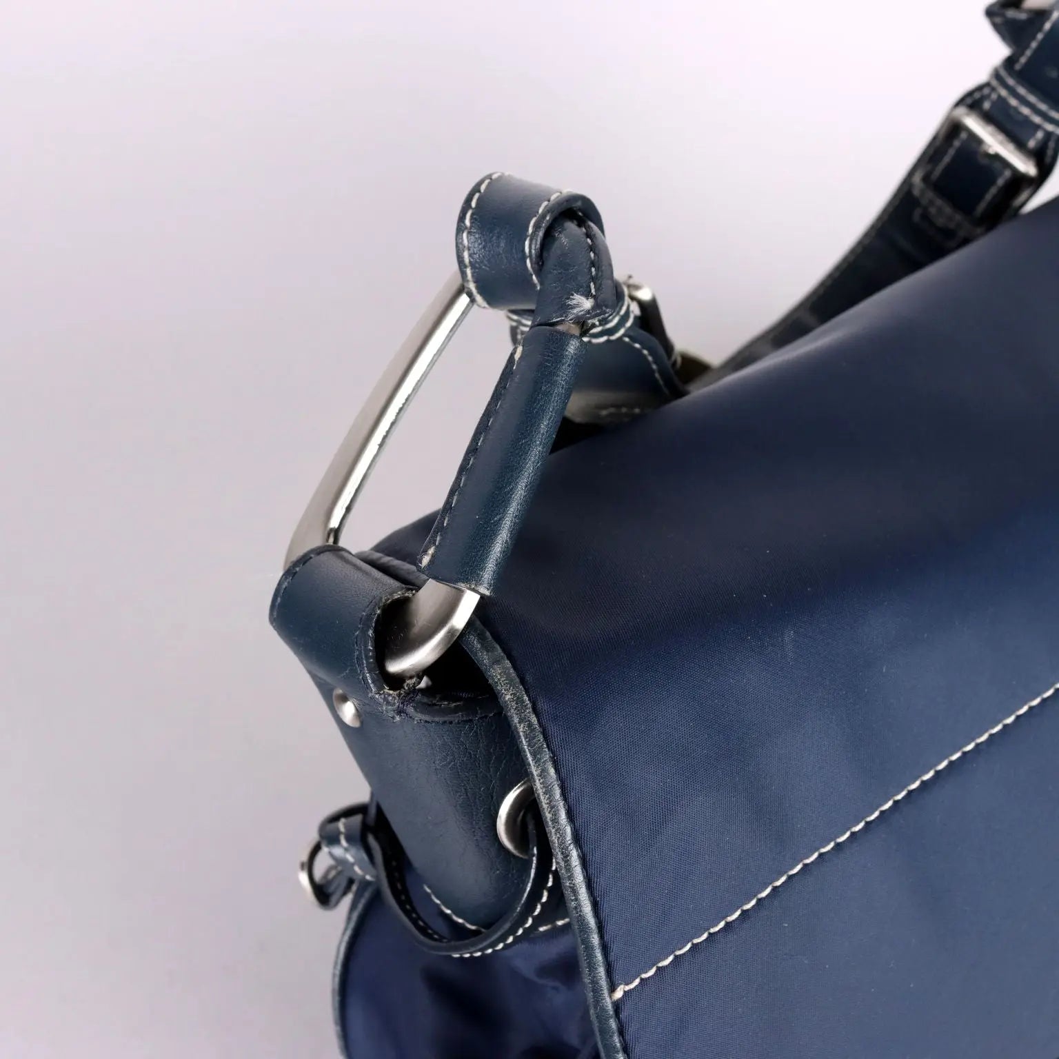 Second Hand Bag by Furla Blue Leather Nylon Italy - Nylon and Leather | Clothing & House Linens | Second hand