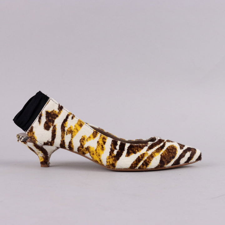 Second Hand AGL Shoes Slingback Animalier Printed Leather UK Size 4,5 - UK Size 4,5 | Clothing & House Linens  Second hand