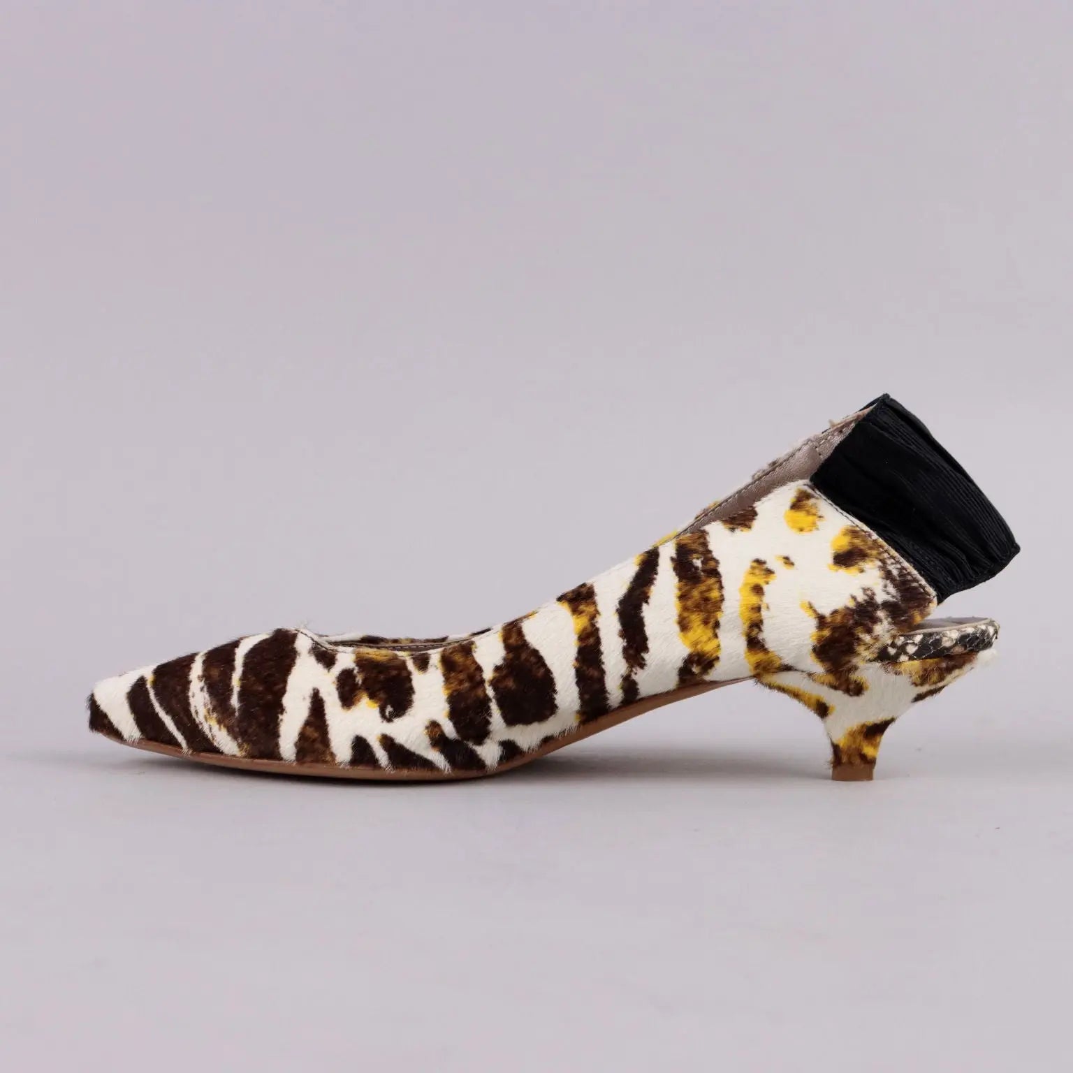 Second Hand AGL Shoes Slingback Animalier Printed Leather UK Size 4,5 - UK Size 4,5 | Clothing & House Linens | Second hand