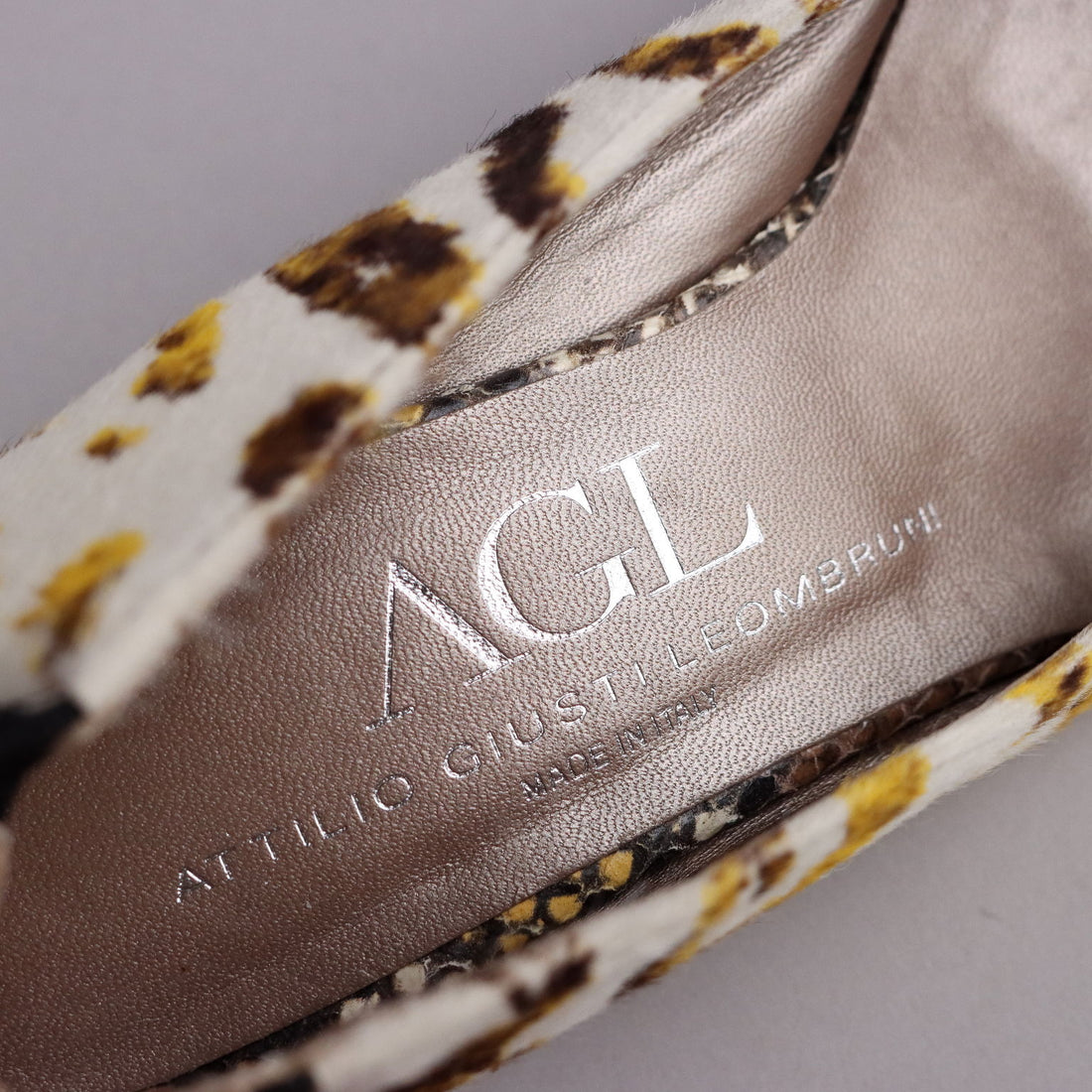 Second Hand AGL Shoes Slingback Animalier Printed Leather UK Size 4,5 - UK Size 4,5 | Clothing & House Linens  Second hand