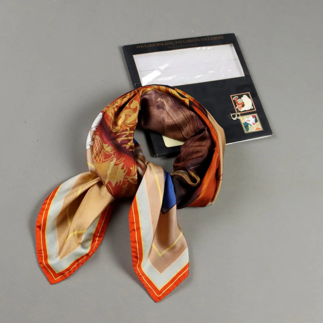 Bolaffi Scarf Scribo Ergo Sum Second Hand Silk Italy - Pure Silk | Clothing & House Linens | Second hand