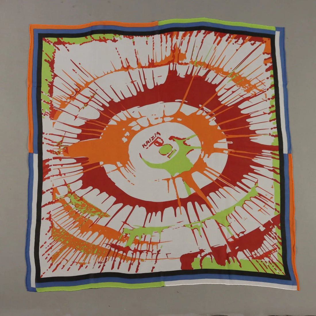 Krizia Scarf Pure Silk Geometric Print Second Hand Italy - Pure Silk | Clothing & House Linens | Second hand