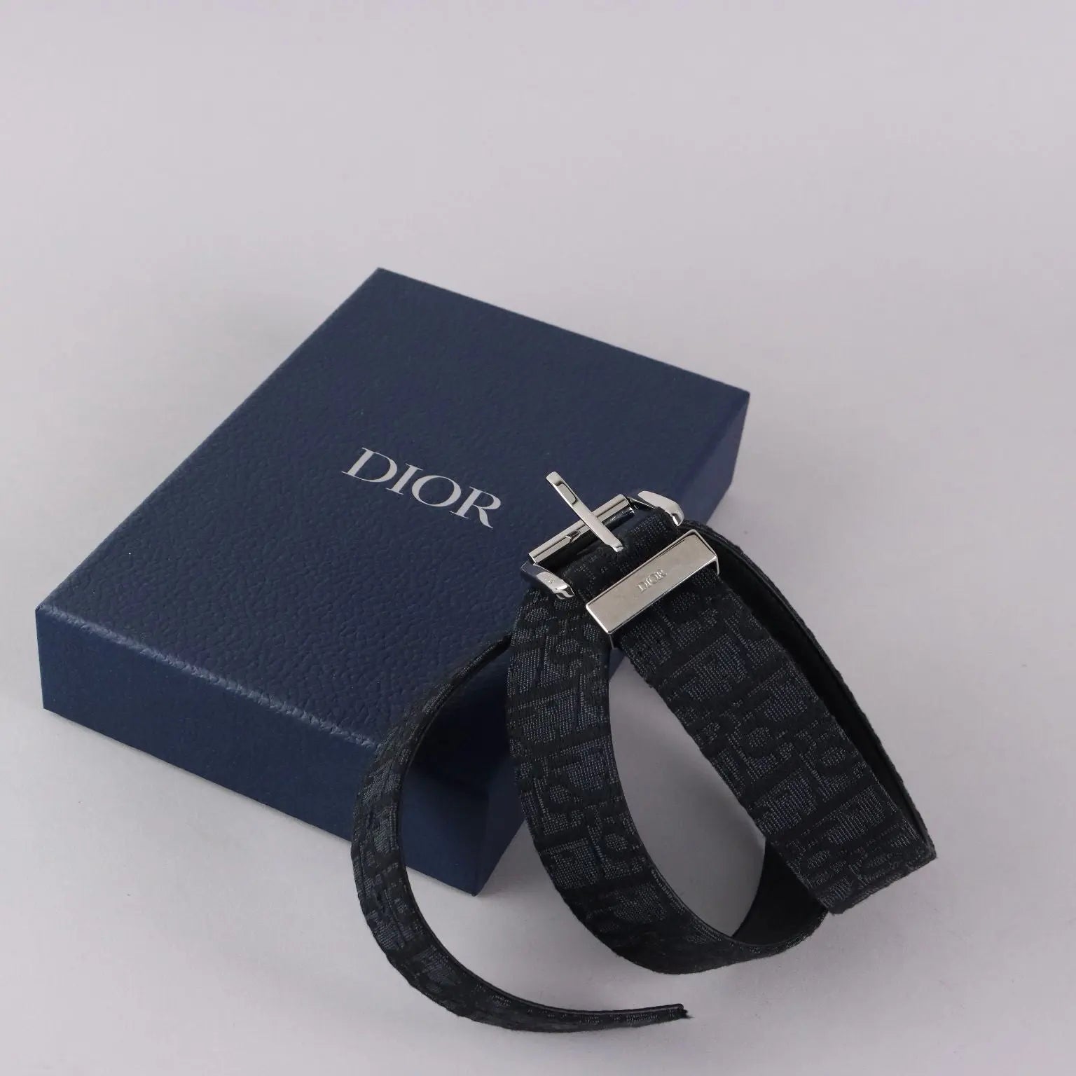 Dior Men's Belt Jacquard Canvas Leather Second Hand France - Jacquard Canvas and Leather | Clothing & House Linens | Second hand