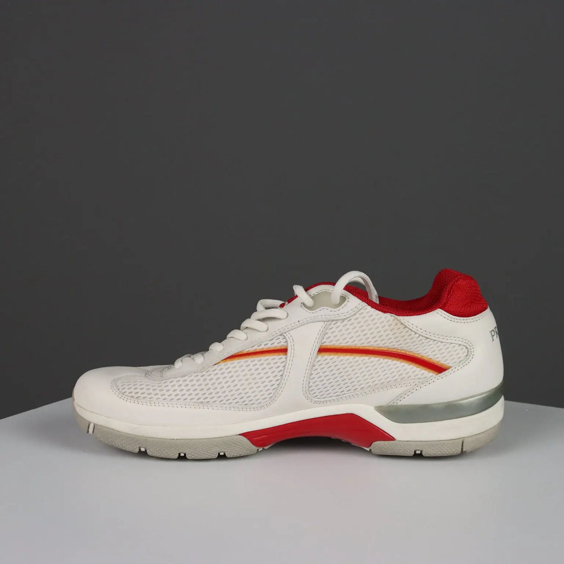 Prada Sneakers Leather Fabric Linea Rossa UK Size 7,5 Second Hand - UK Size 7.5 | Clothing & House Linens | Second hand