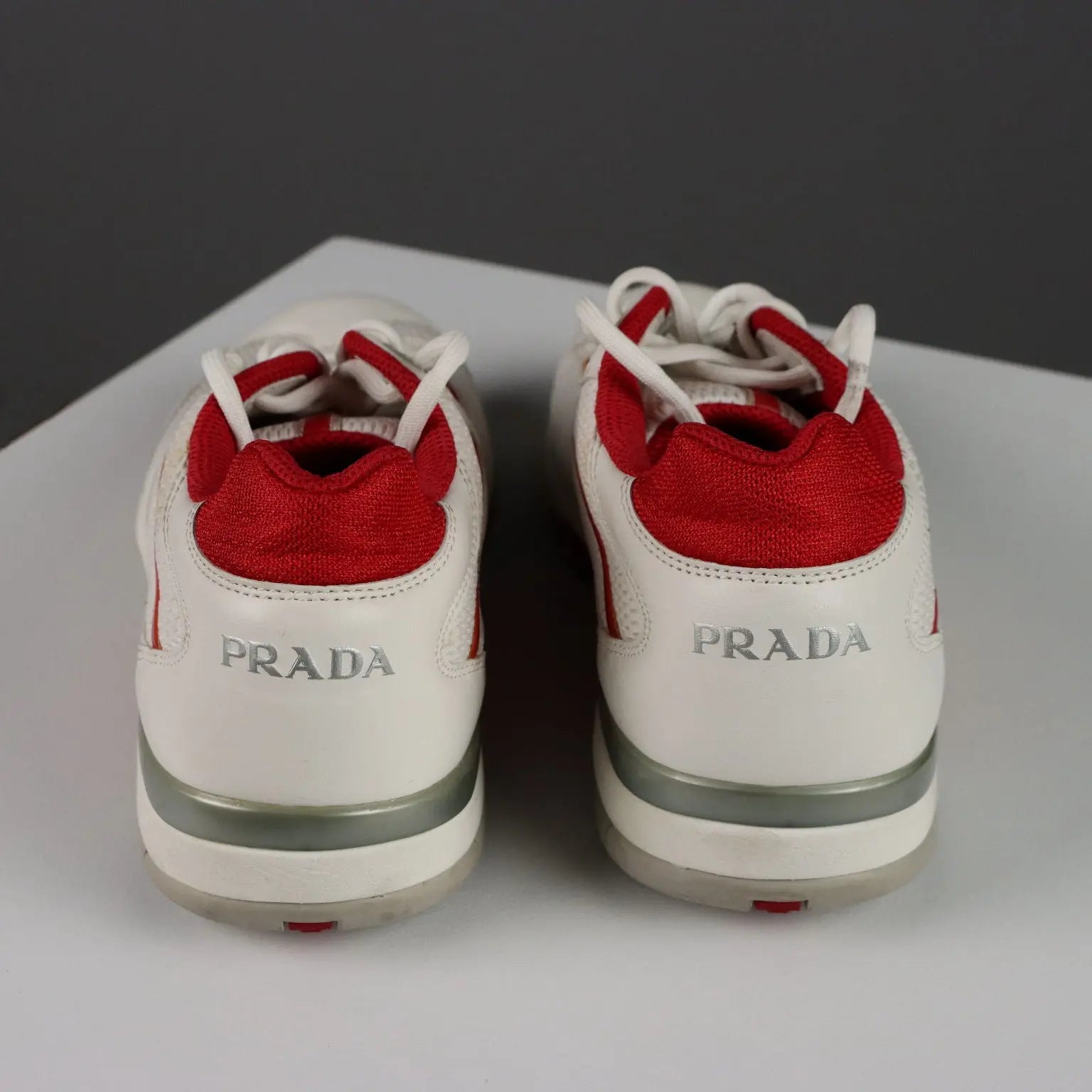 Prada Sneakers Leather Fabric Linea Rossa UK Size 7,5 Second Hand - UK Size 7.5 | Clothing & House Linens | Second hand