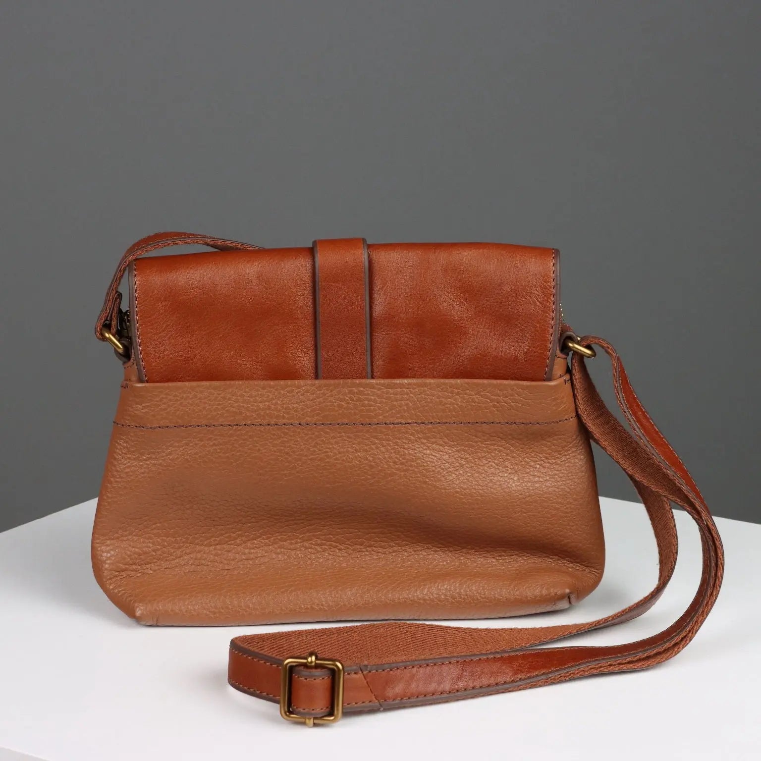 Fossil Kinley Bag Leather Fabric Adjustable Second Hand United States - Genuine Leather | Clothing & House Linens | Second hand