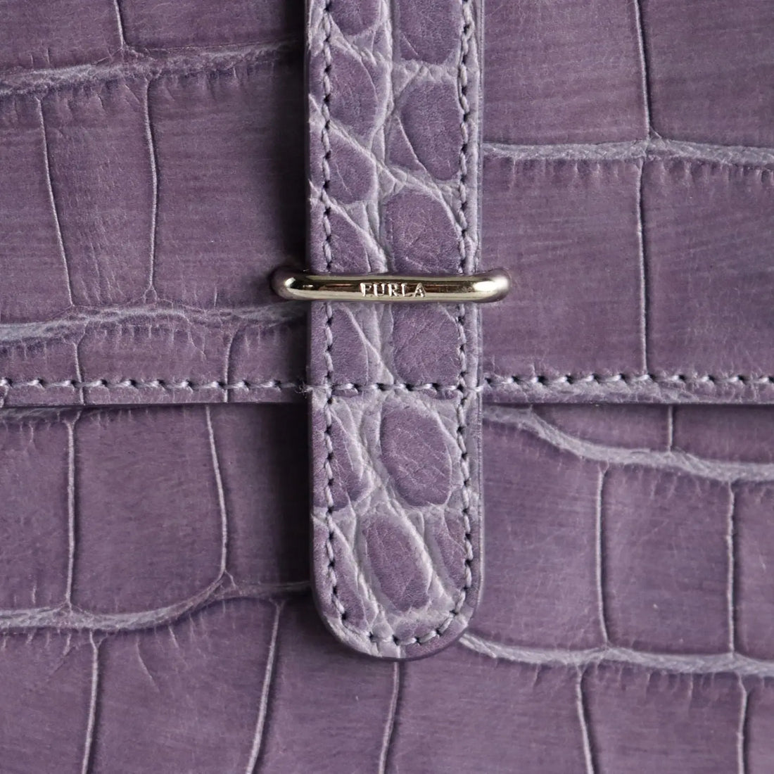 Furla Mini Bag Genuine Leather Crocodile Print Second Hand Italy - Genuine Leather | Clothing & House Linens | Second hand