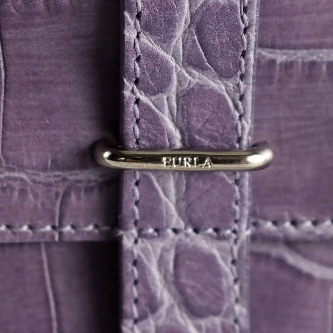 Furla Mini Bag Genuine Leather Crocodile Print Second Hand Italy - Genuine Leather | Clothing & House Linens | Second hand