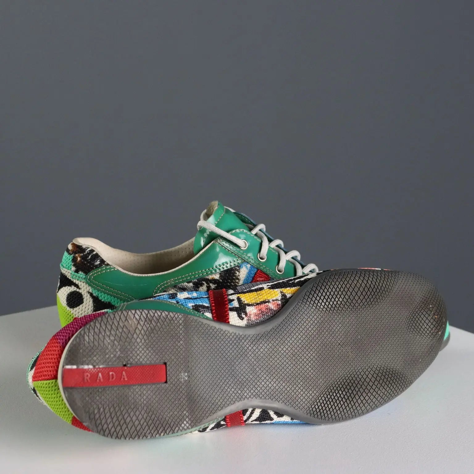 Prada Sneakers Fantasy Print Second Hand Leather Size 7 Italy - UK Size 7 | Clothing & House Linens | Second hand