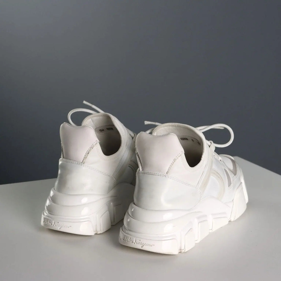 Ferragamo White Sneakers Leather Rubber UK Size 3 Second Hand Italy - UK Size 3 | Clothing & House Linens | Second hand