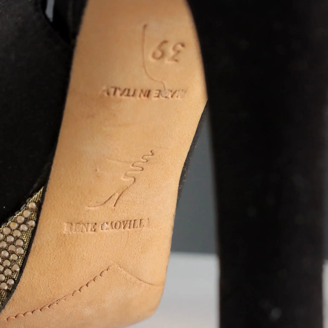 Rene Caovilla Sandals with Beads Leather Silk UK Size 6 Second Hand - UK Size 6 | Clothing & House Linens | Second hand