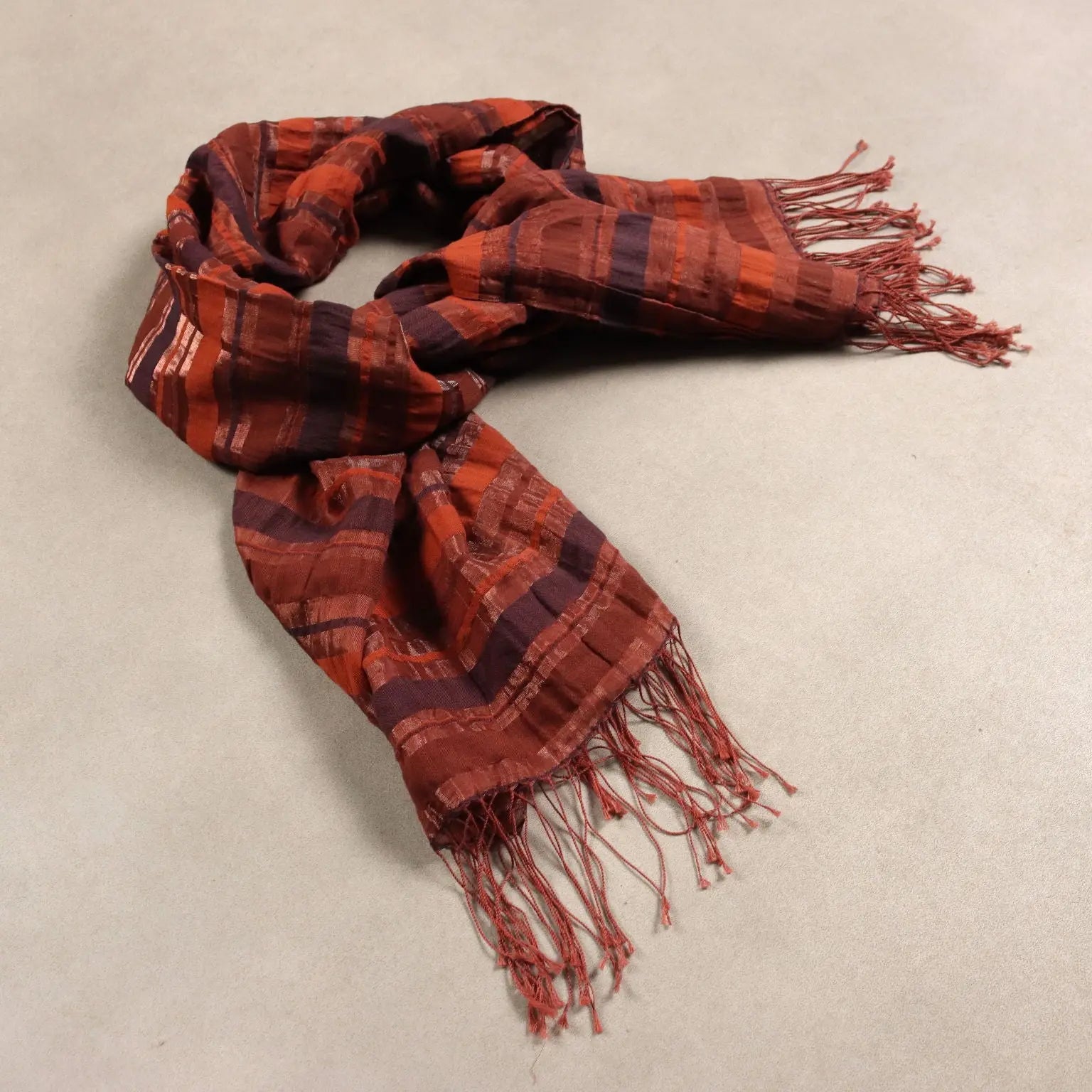 Loro Piana Striped Scarf Cotton Blend Second Hand Italy - Mixed Wool | Clothing & House Linens | Second hand