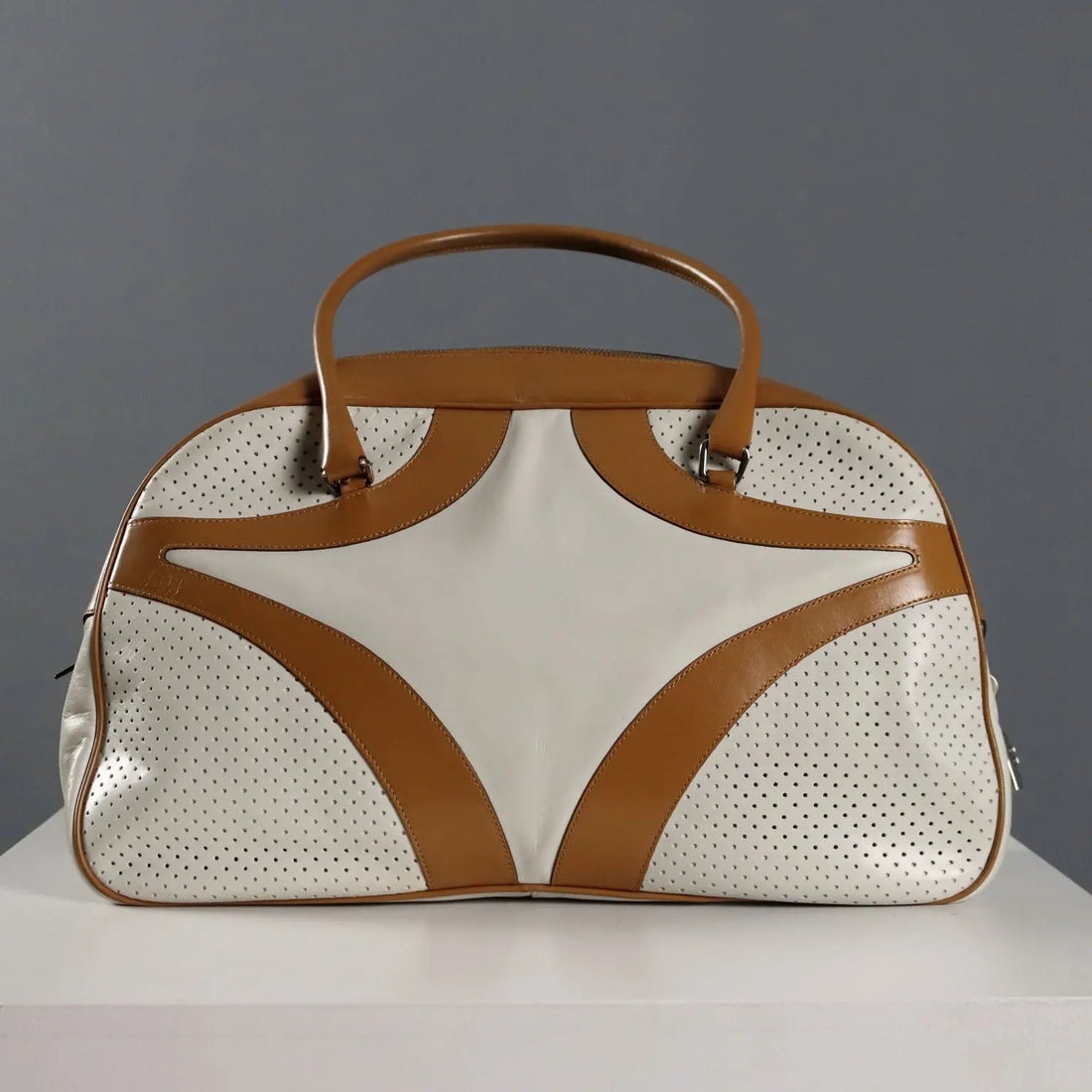 Prada Bowling Bag Genuine Leather Two Tone Second Hand - Genuine Leather | Clothing & House Linens | Second hand