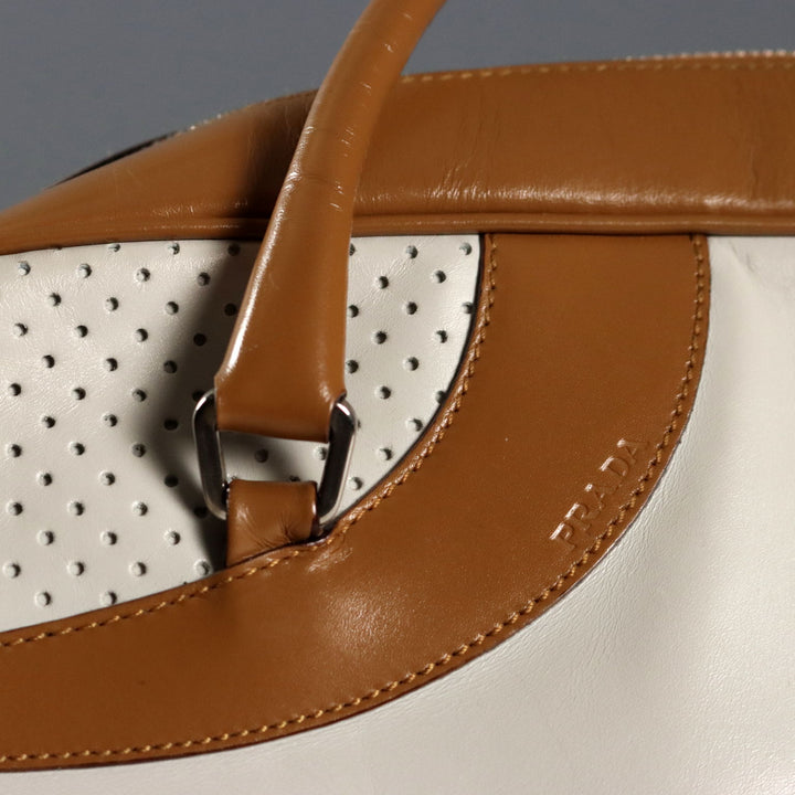 Prada Bowling Bag Genuine Leather Two Tone Second Hand - Genuine Leather | Clothing & House Linens | Second hand