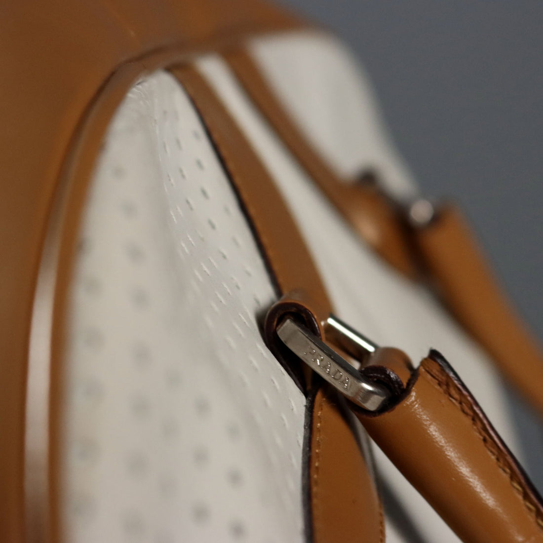 Prada Bowling Bag Genuine Leather Two Tone Second Hand - Genuine Leather | Clothing & House Linens | Second hand