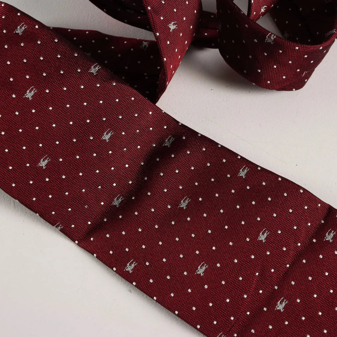 Burberry Bordeaux Tie Pure Silk Dots England Second Hand - Pure Silk | Clothing & House Linens | Vintage