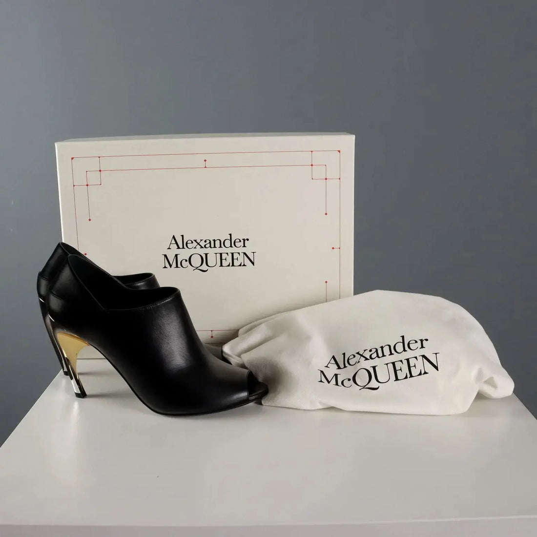 Alexander McQueen Ankle Boots Open Toe Leather UK Size 5 - UK Size 5 | Clothing & House Linens | Second hand