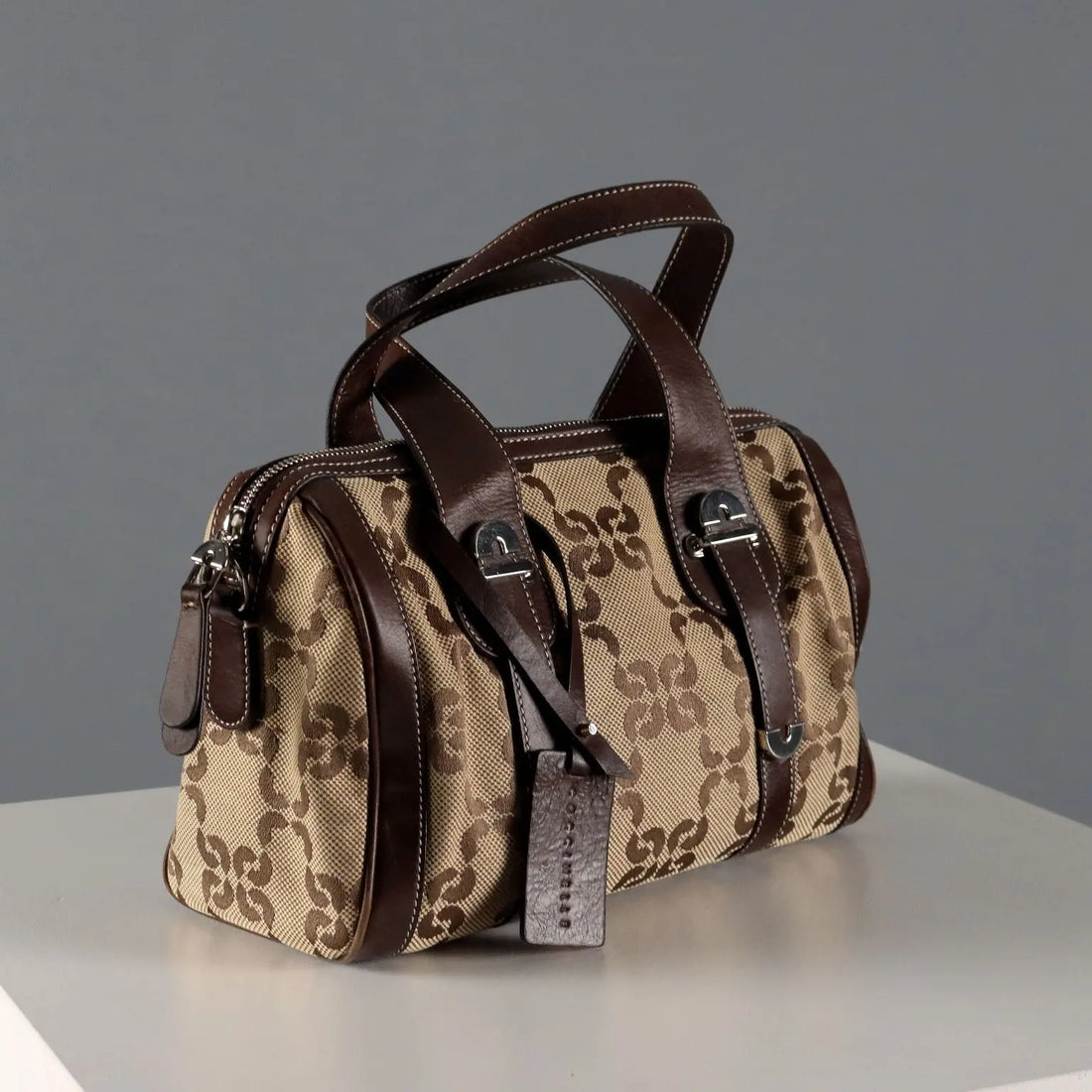 Coccinelle Trunk Leather Monogram Canvas Second Hand Italy - Leather and Monogram Canvas | Clothing | Summer Accessories