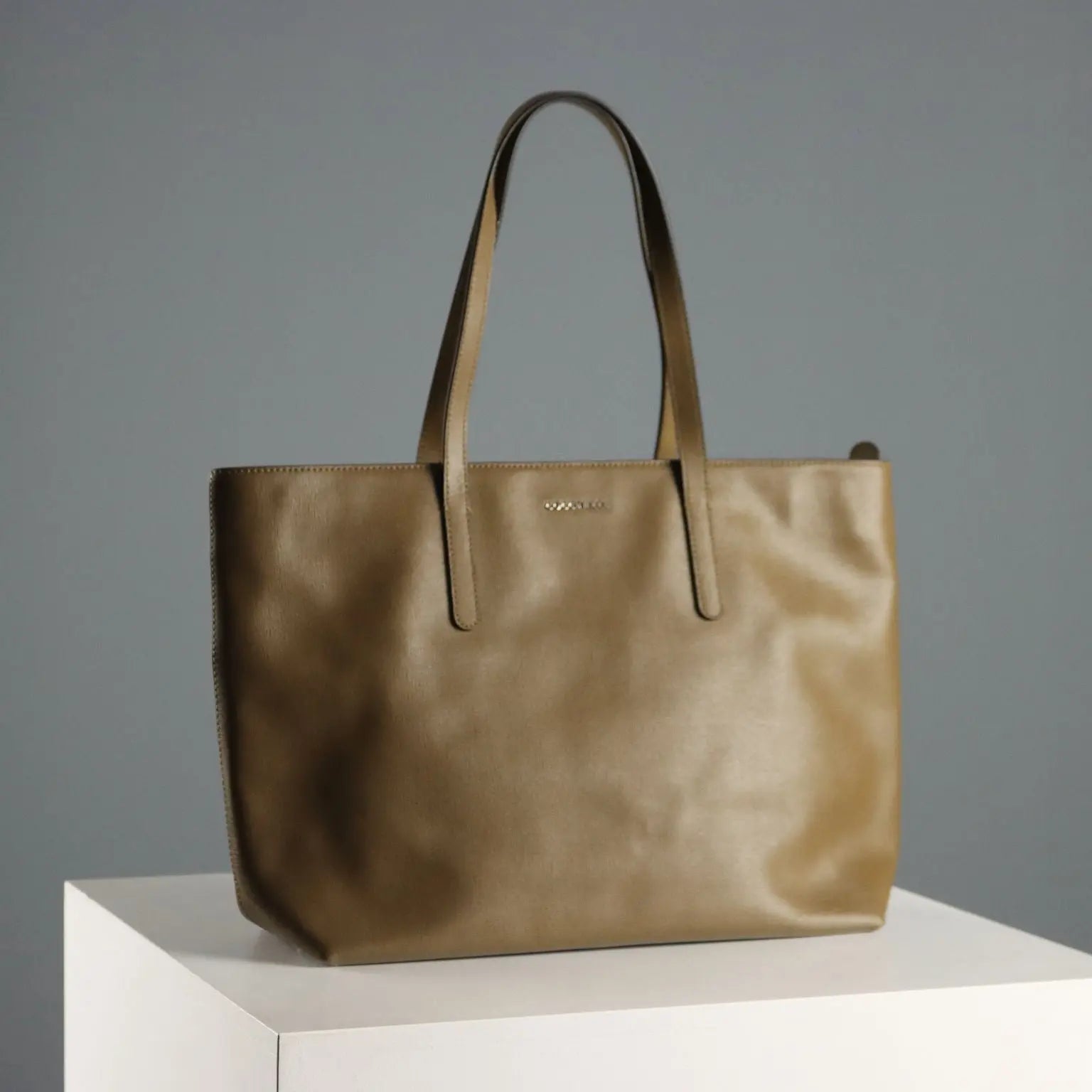 Coccinelle Tote Bag Genuine Leather 3 Pockets Italy