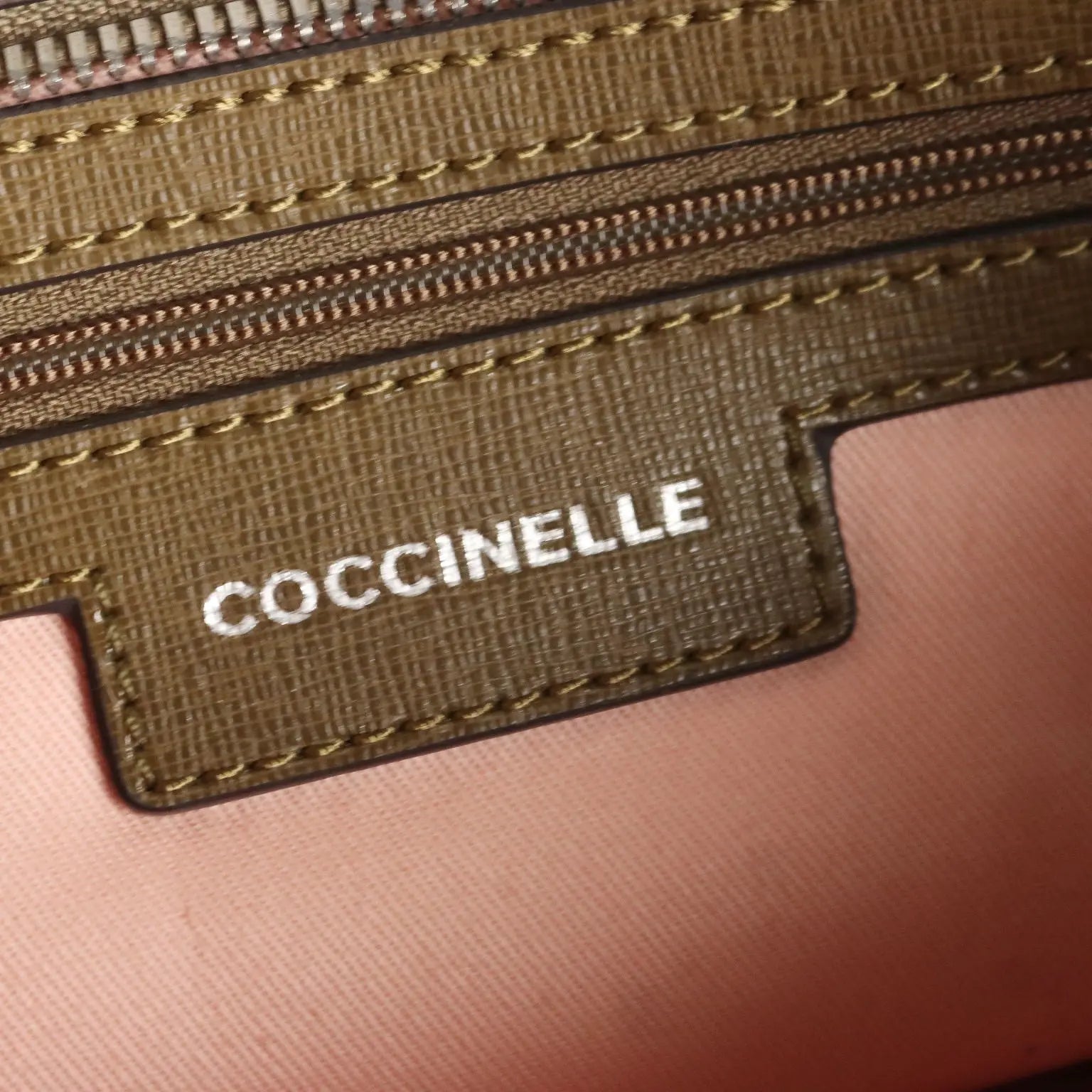 Coccinelle Tote Bag Genuine Leather 3 Pockets Italy