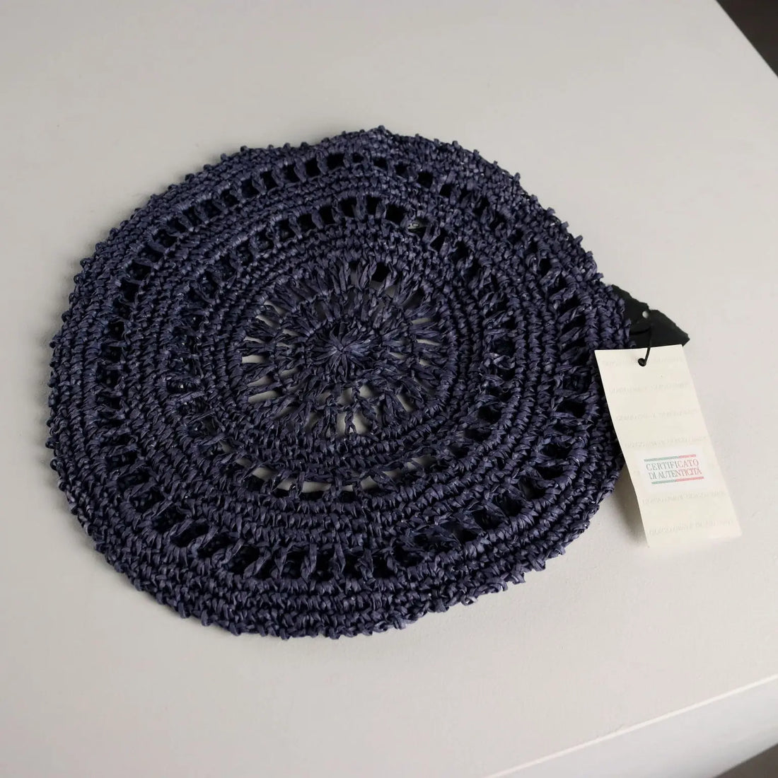 Giorgio Armani Crochet Beret Blue UK Size 7 Second Hand - UK Size 7 | Clothing & House Linens | Second hand