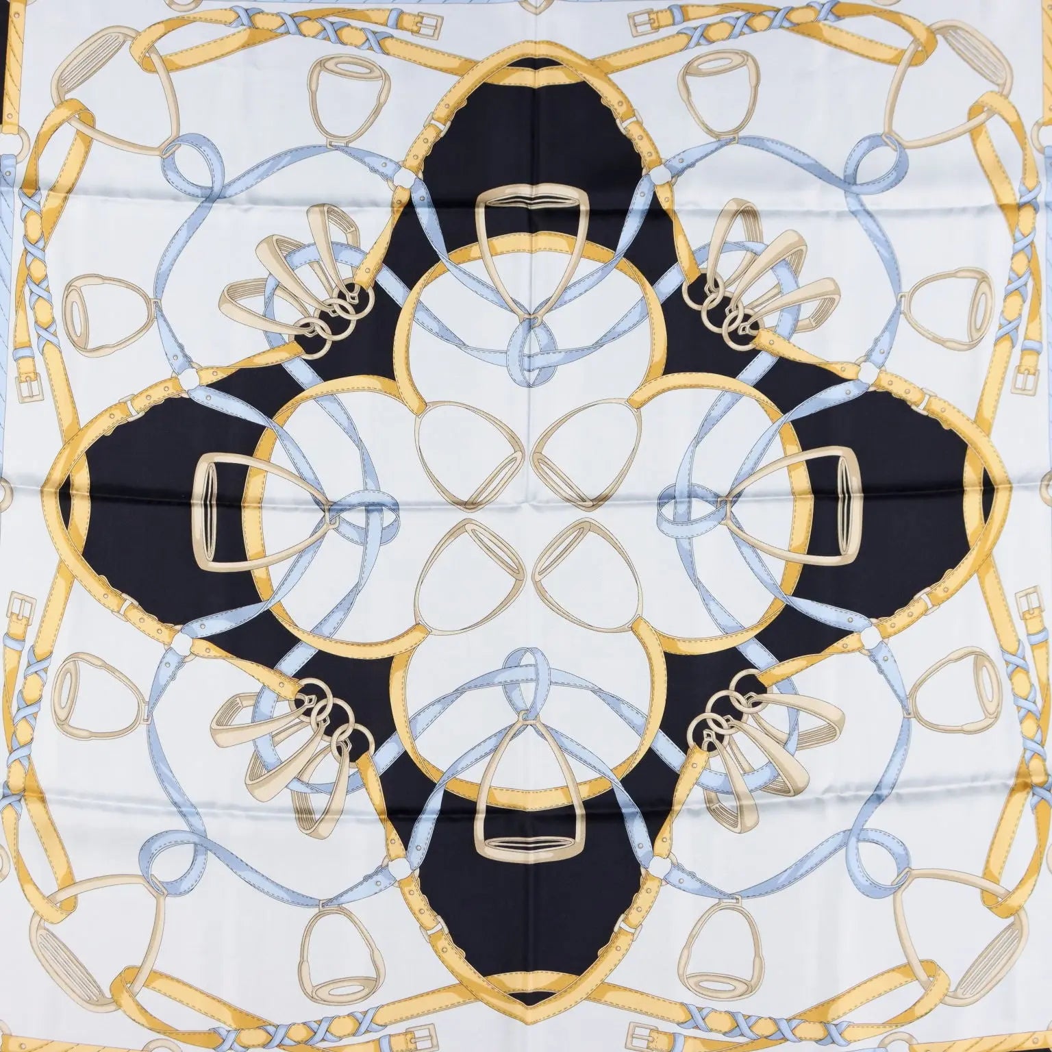 Zanellato Scarf Pure Silk Horse Riding Second Hand Italy