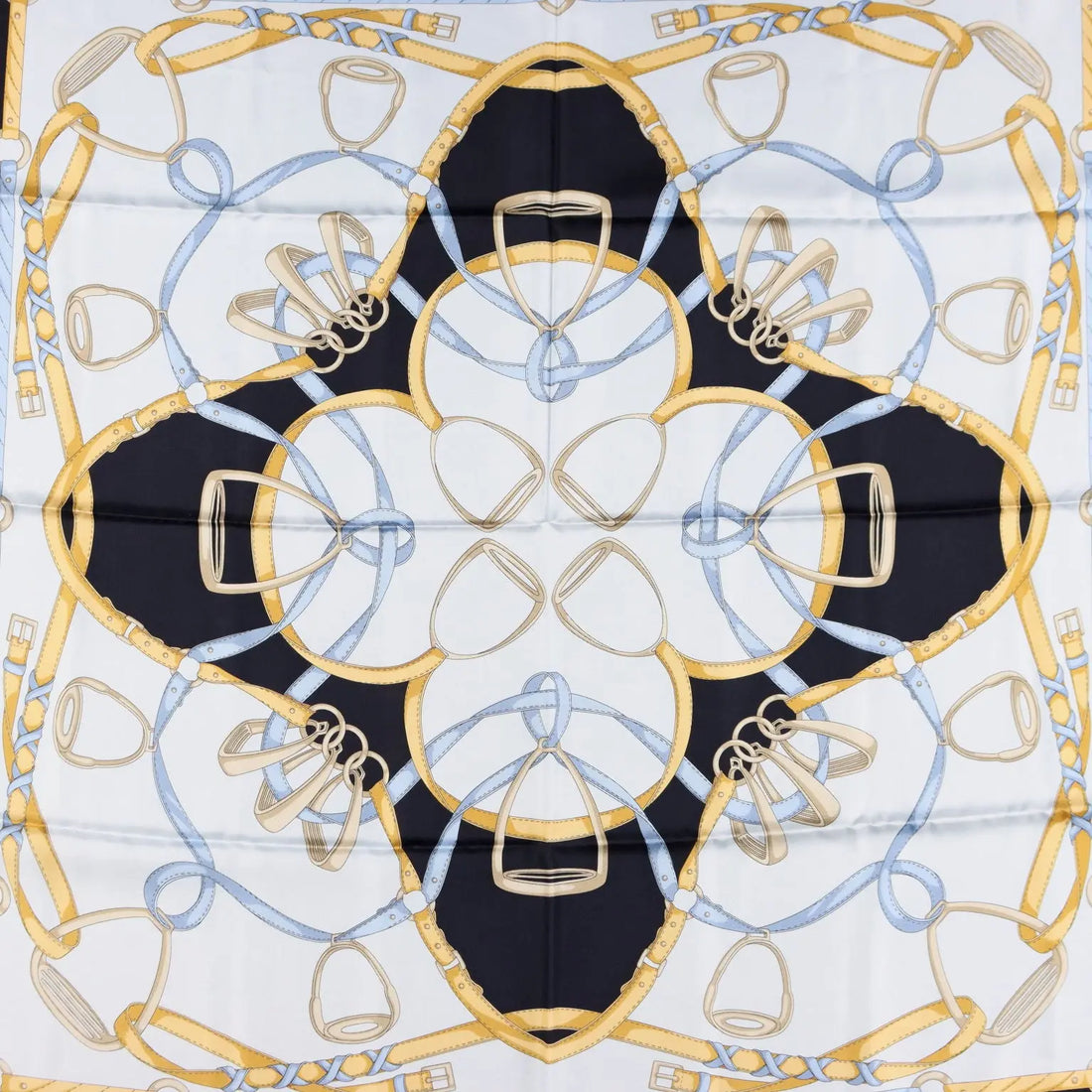 Zanellato Scarf Pure Silk Horse Riding Second Hand Italy