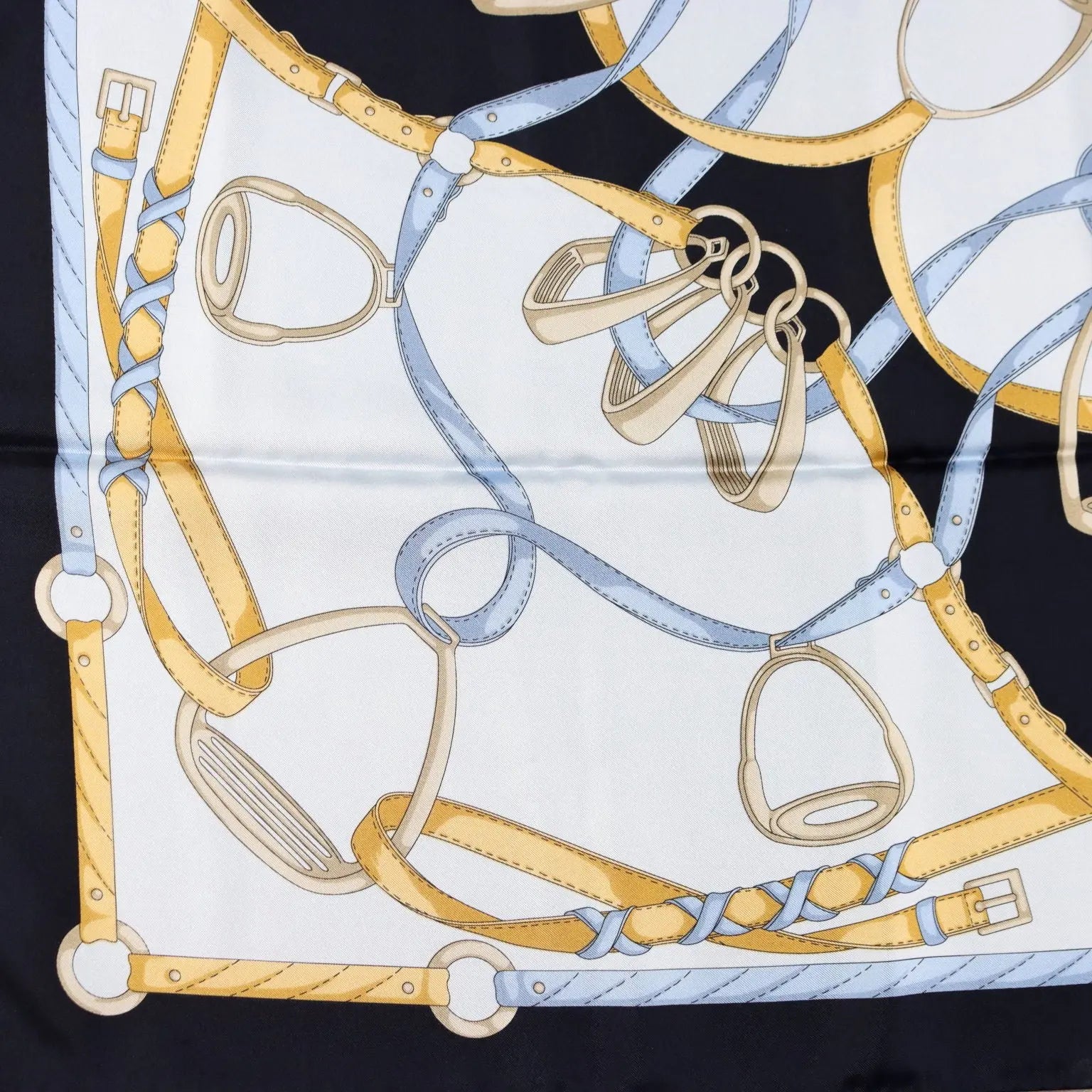 Zanellato Scarf Pure Silk Horse Riding Second Hand Italy