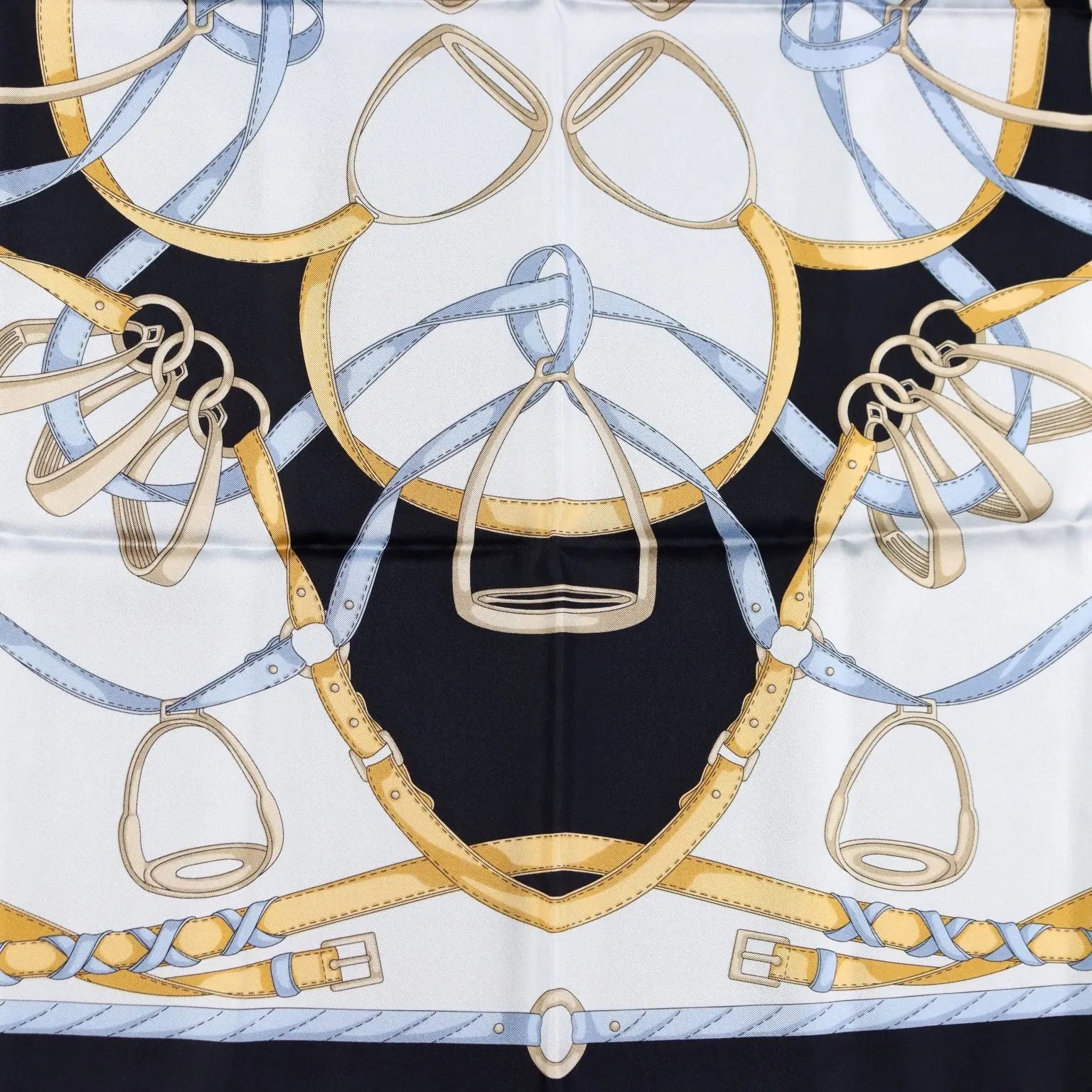 Zanellato Scarf Pure Silk Horse Riding Second Hand Italy