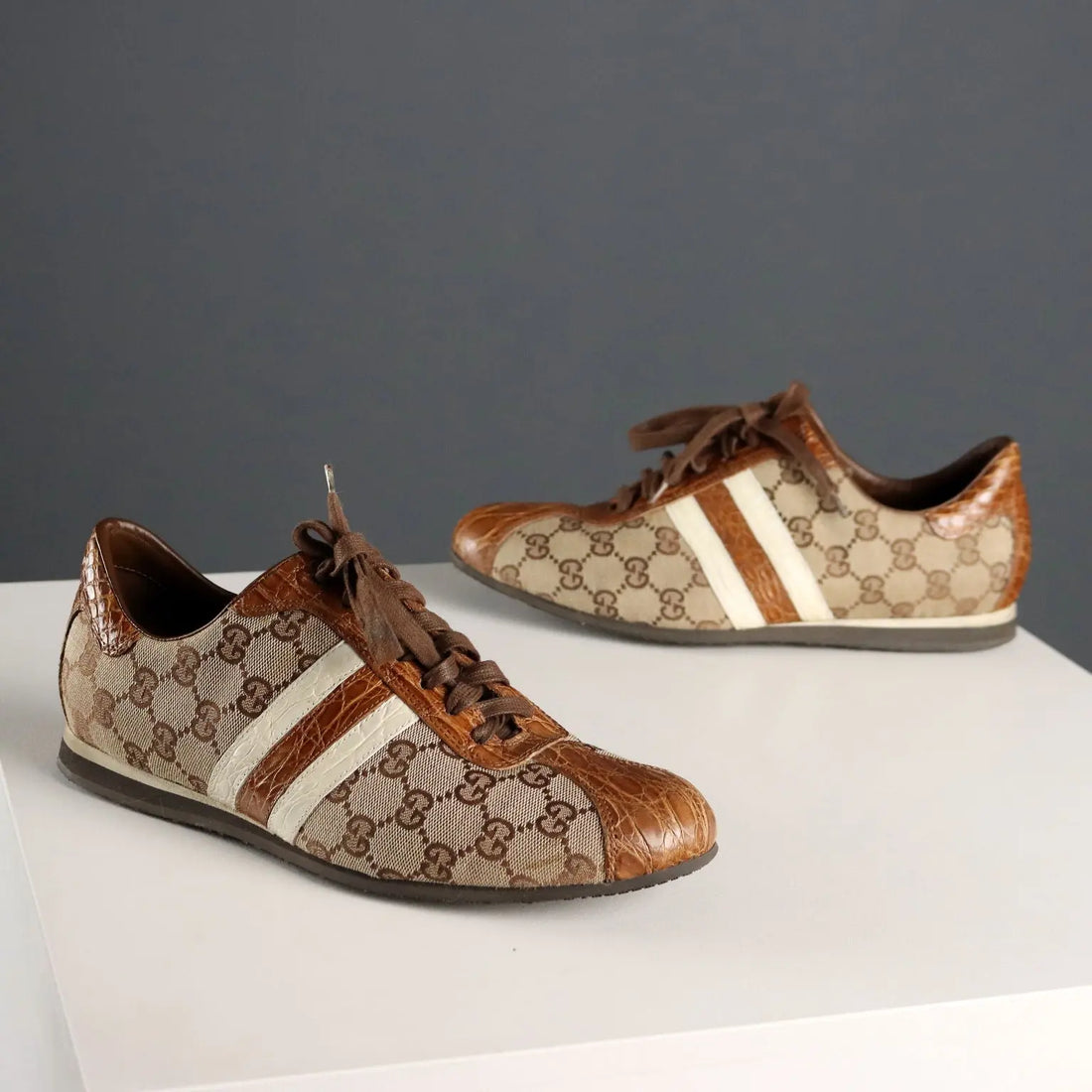 Gucci Sneakers Monogram Canvas Leather UK Size 6 Second Hand - UK Size 6 | Clothing & House Linens | Second hand