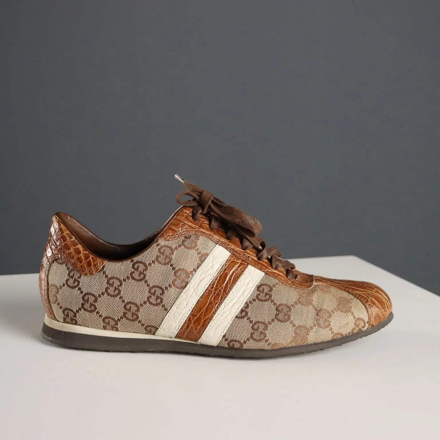 Gucci Sneakers Monogram Canvas Leather UK Size 6 Second Hand - UK Size 6 | Clothing & House Linens | Second hand