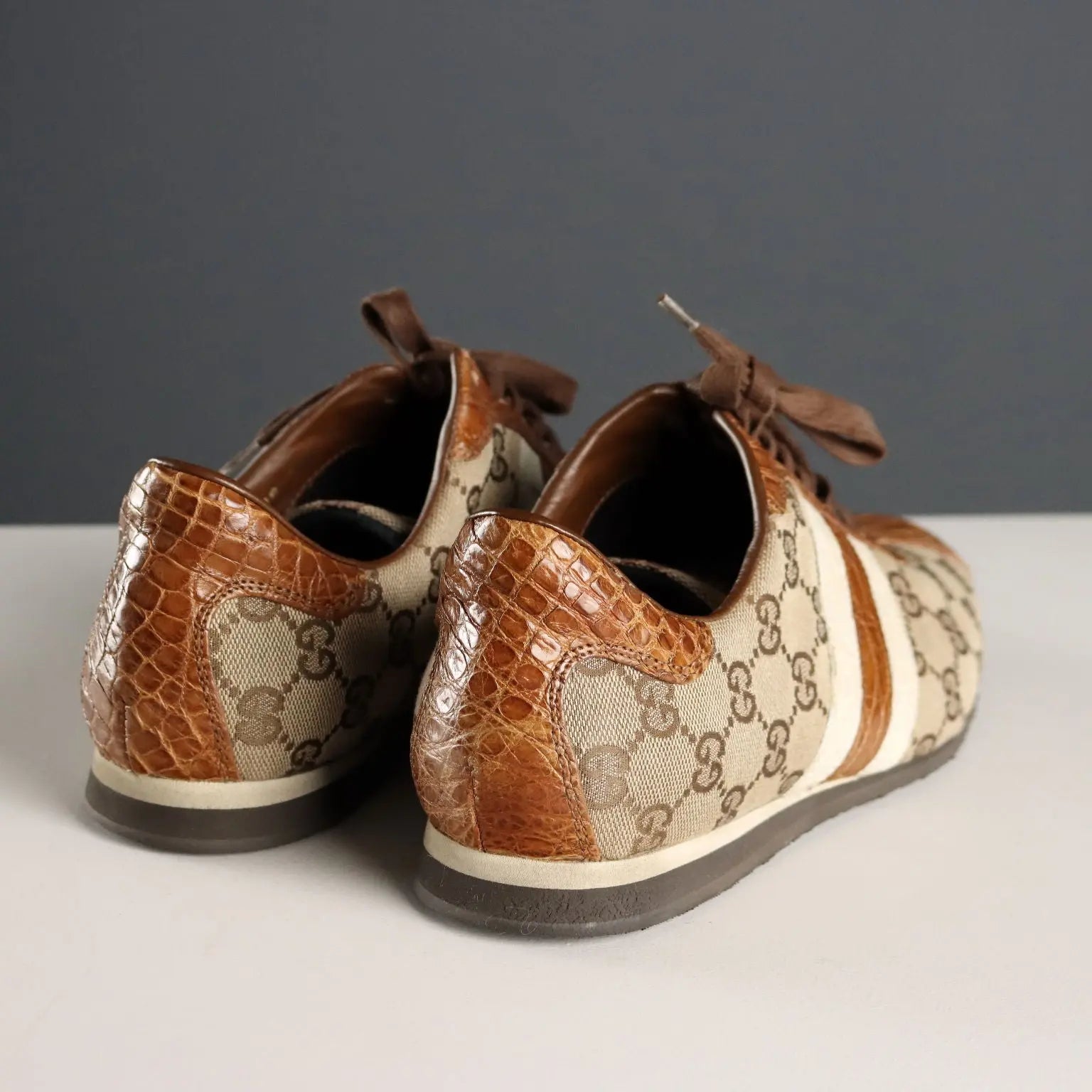 Gucci Sneakers Monogram Canvas Leather UK Size 6 Second Hand - UK Size 6 | Clothing & House Linens | Second hand